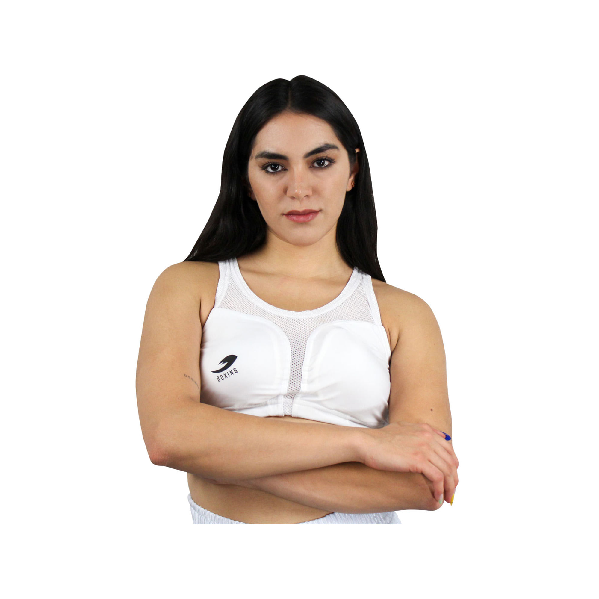 Top Deportivo Fire Sports Box Protector de Pecho Mujer