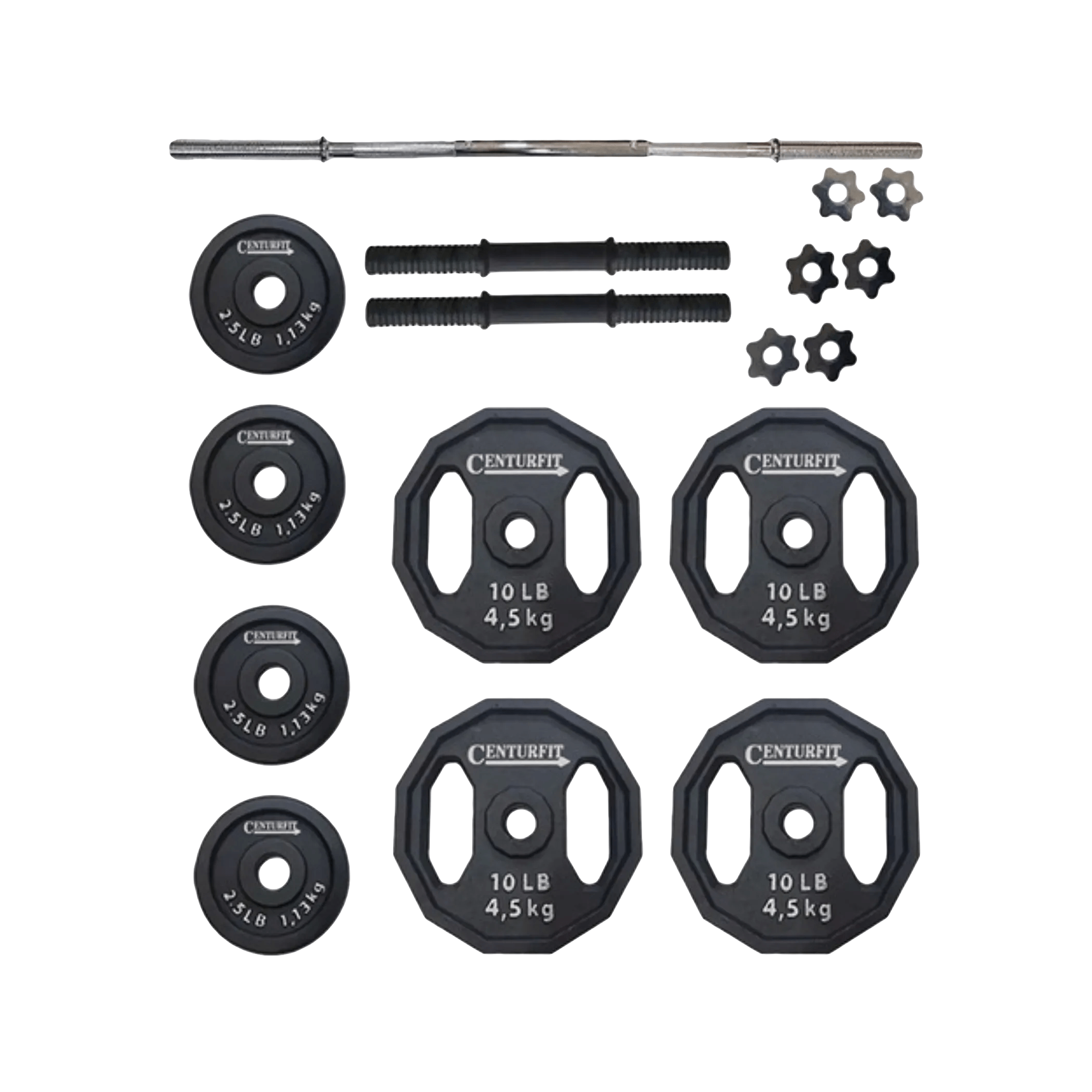 Set Pesas Centurfit Entrenamiento Cfpesas50lbneg