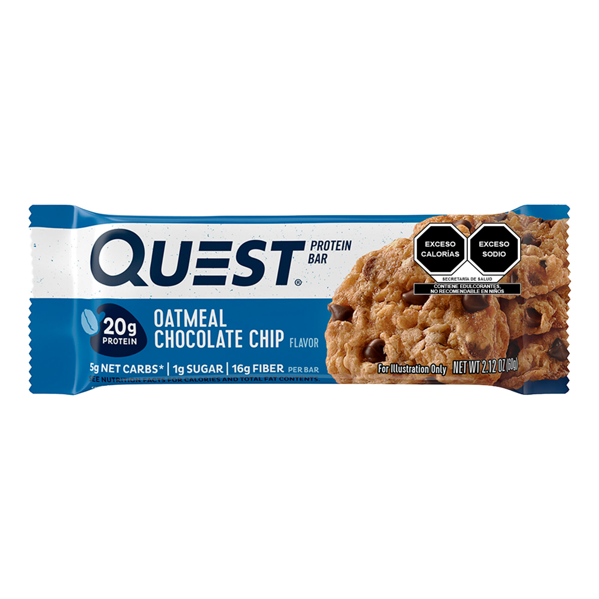 Barra de Proteína Quest Nutrition Original 12pz Avena con Chispas Chocolate