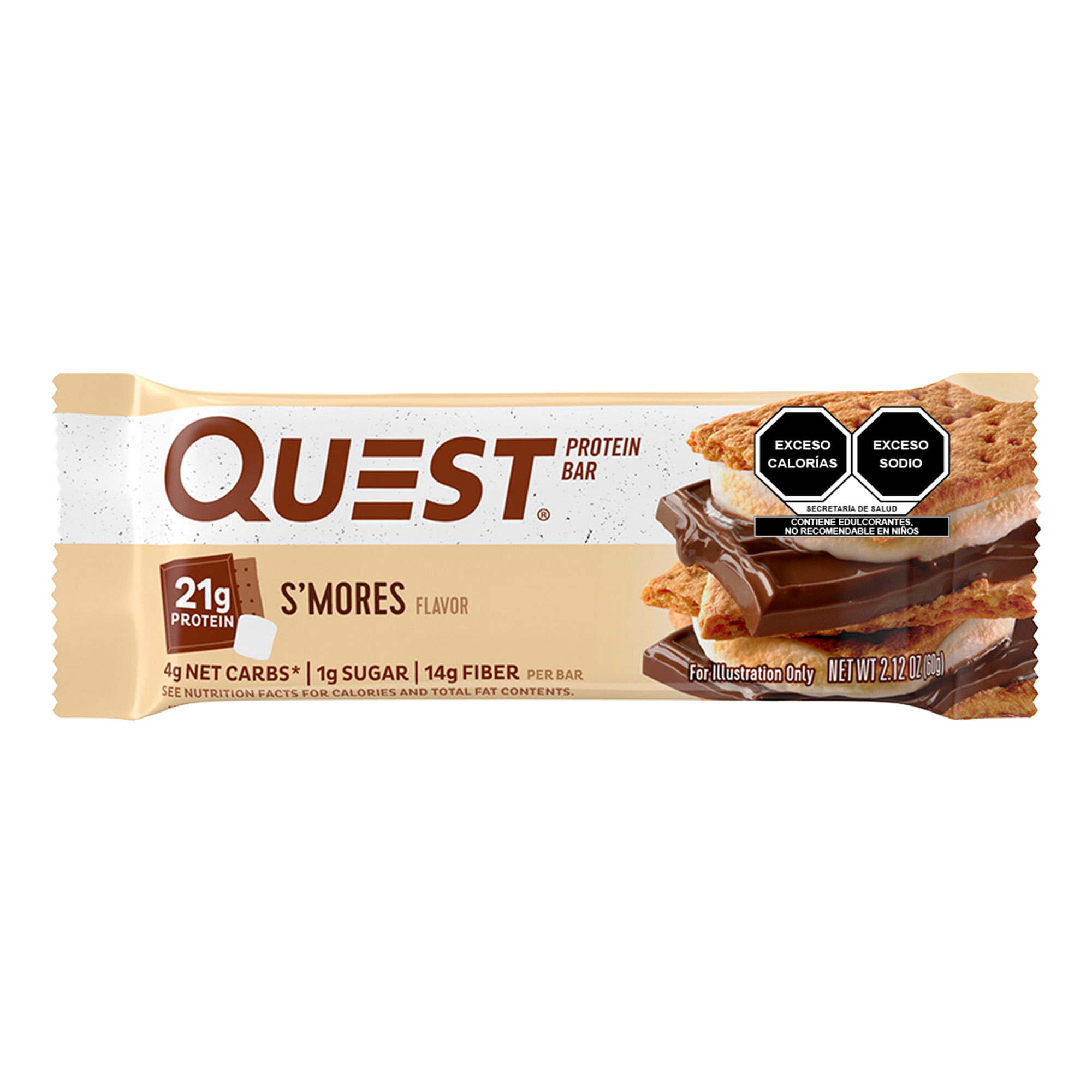 Barra de Proteína Quest Nutrition Original 12pz Galleta Chocolate y Malvavisco
