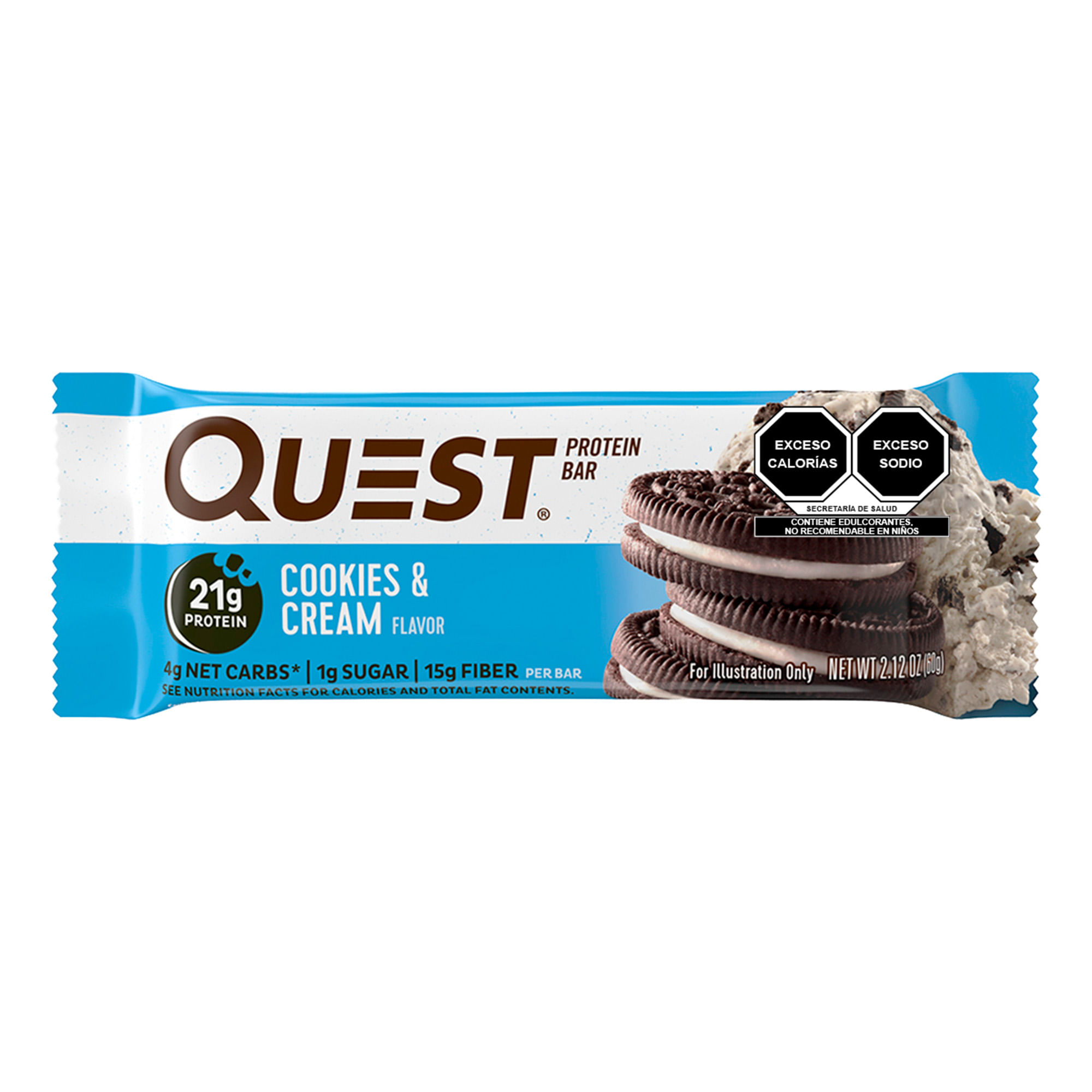 Barra de Proteína Quest Nutrition Original 12pz Galletas con Crema