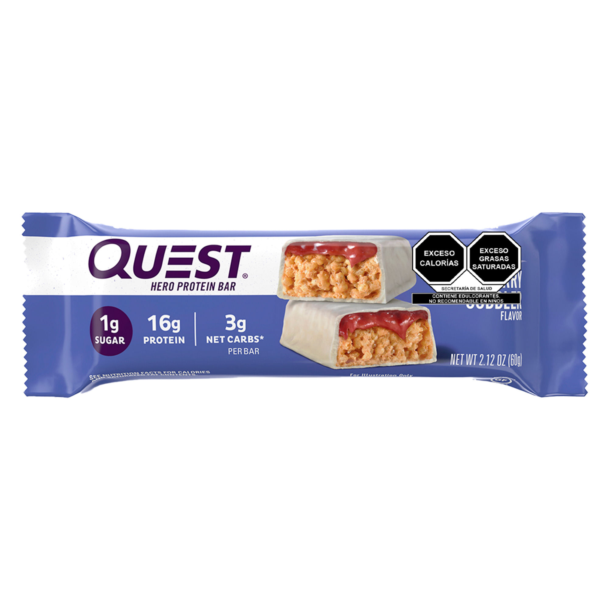 Barra de Proteína Quest Nutrition Hero Crispy 12pz Mora Azul
