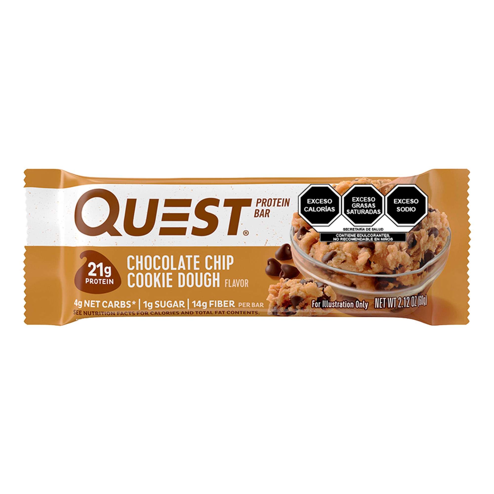 Barra de Proteína Quest Nutrition Original 12pz Galletas Chispas de Chocolate