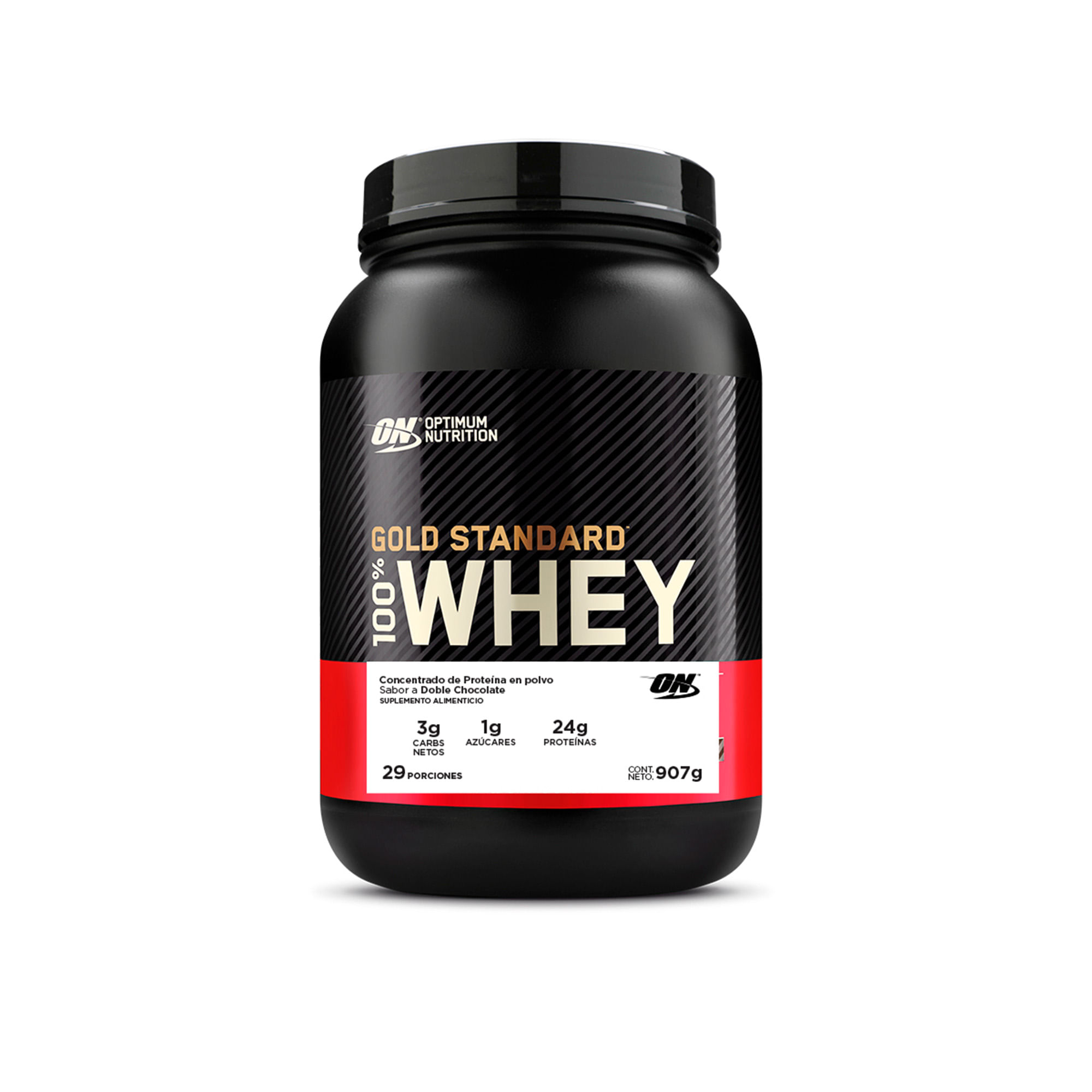 Proteína en Polvo Optimum Nutrition Gold Standard 100% Whey 900gr Doble Chocolate