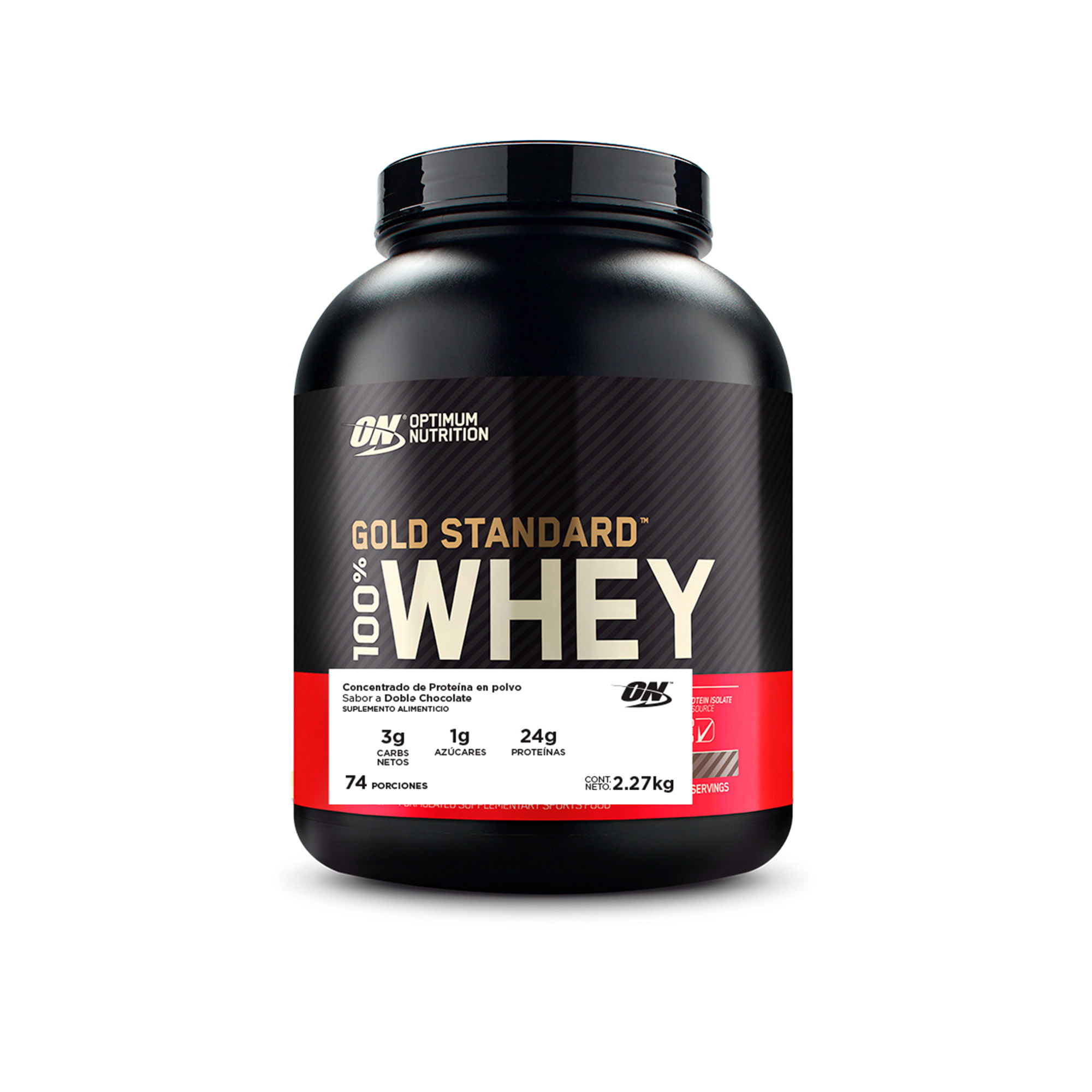 Proteína en Polvo Optimum Nutrition Gold Standard 100% Whey 2.2KG Doble Chocolate