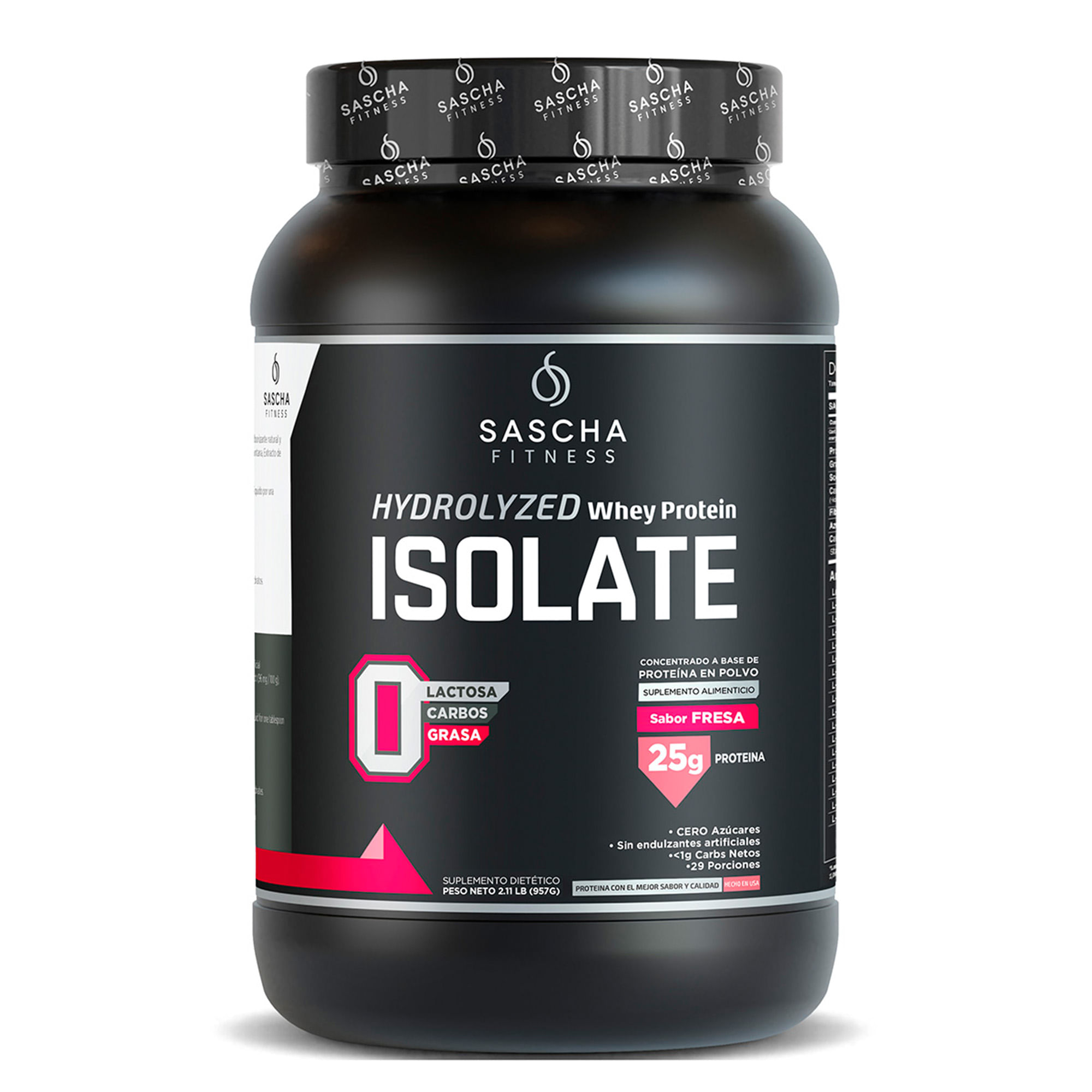 Proteina en Polvo Sascha Fitness 2lb Fresa