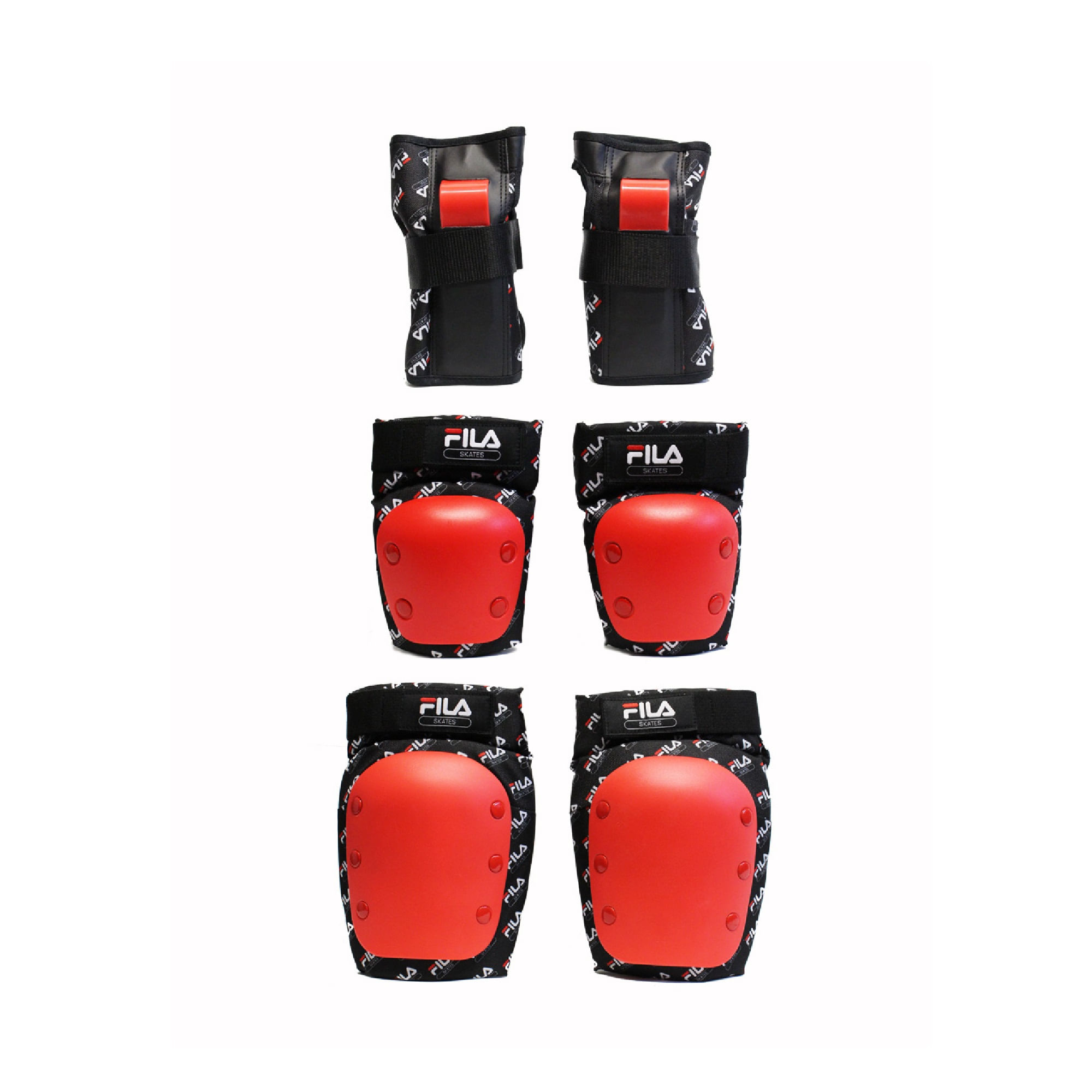 Set de Protección Fila Skates Pro Unisex Rojo