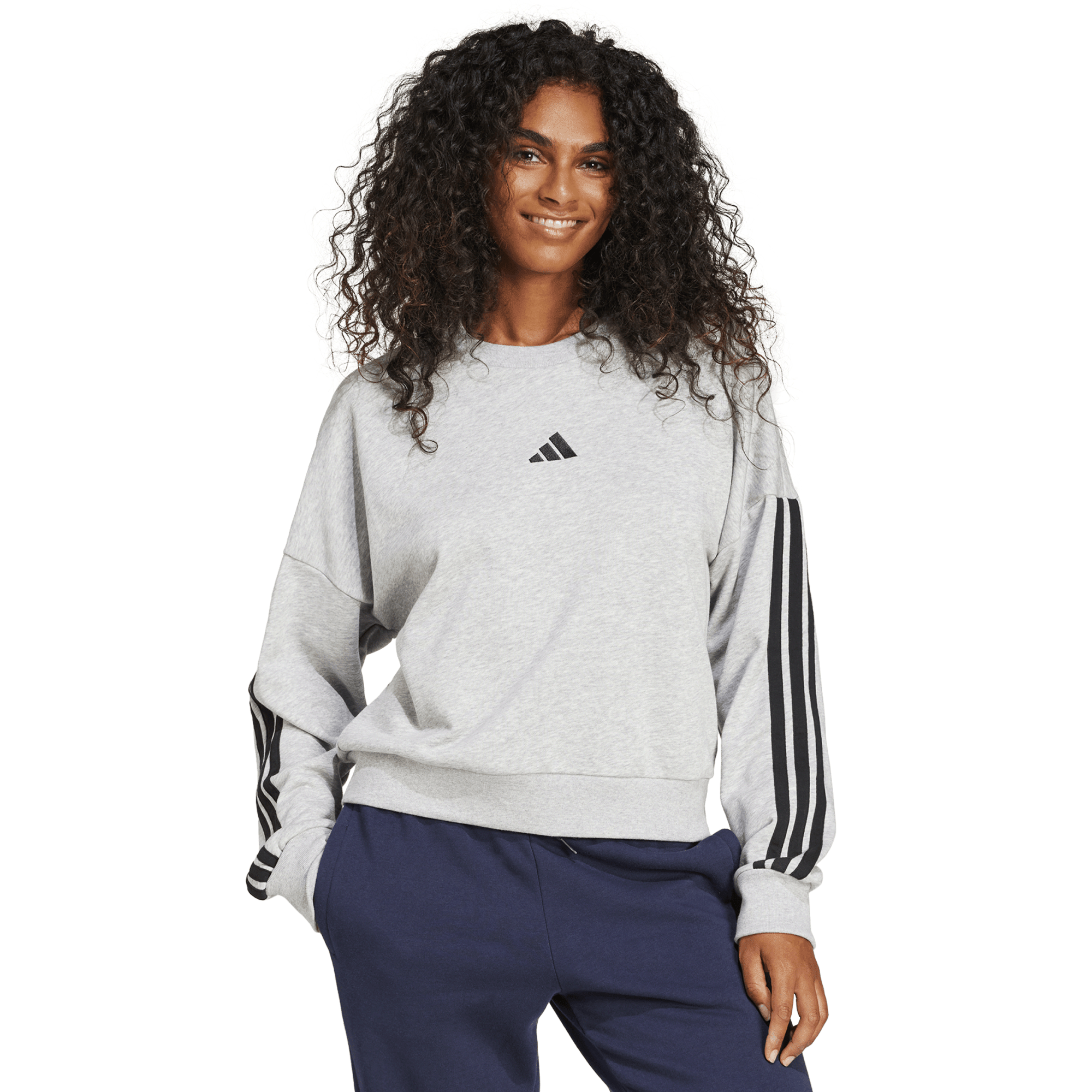 Sudadera adidas Essentials 3 Stripes French Terry Mujer JD5289