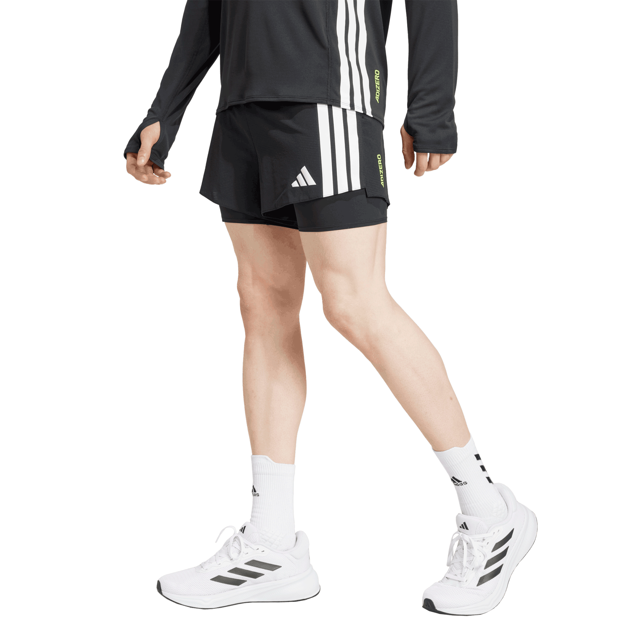 Short adidas Correr Adizero 2 en 1 Gel Pocket Hombre JD4202