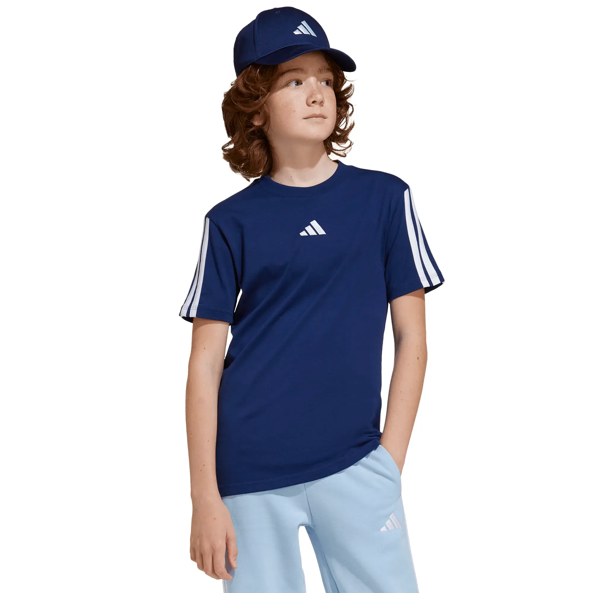 Playera adidas Essentials 3 Stripes Infantil Unisex JD6490