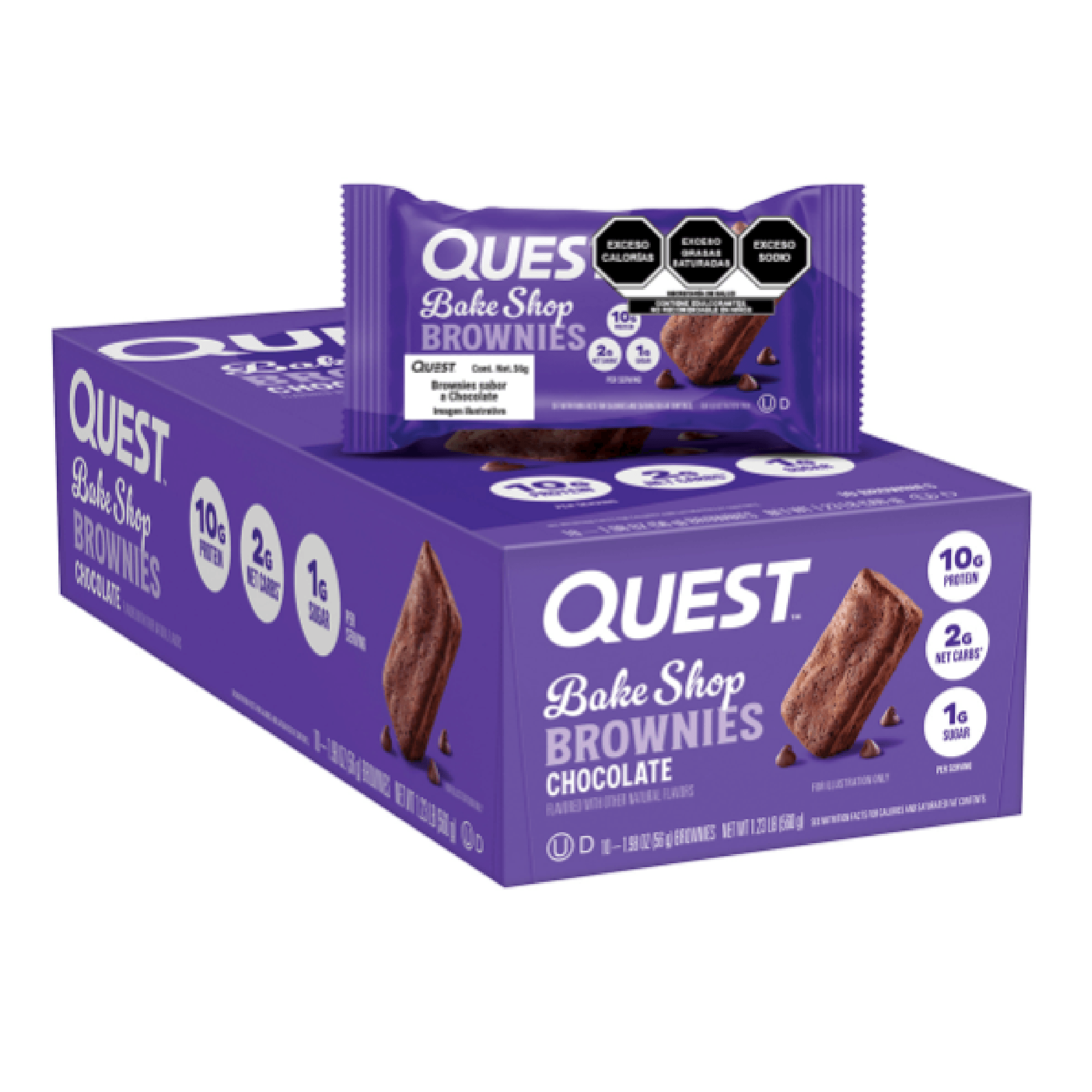 Brownie de Proteína Quest Nutrition Chocolate 10pz