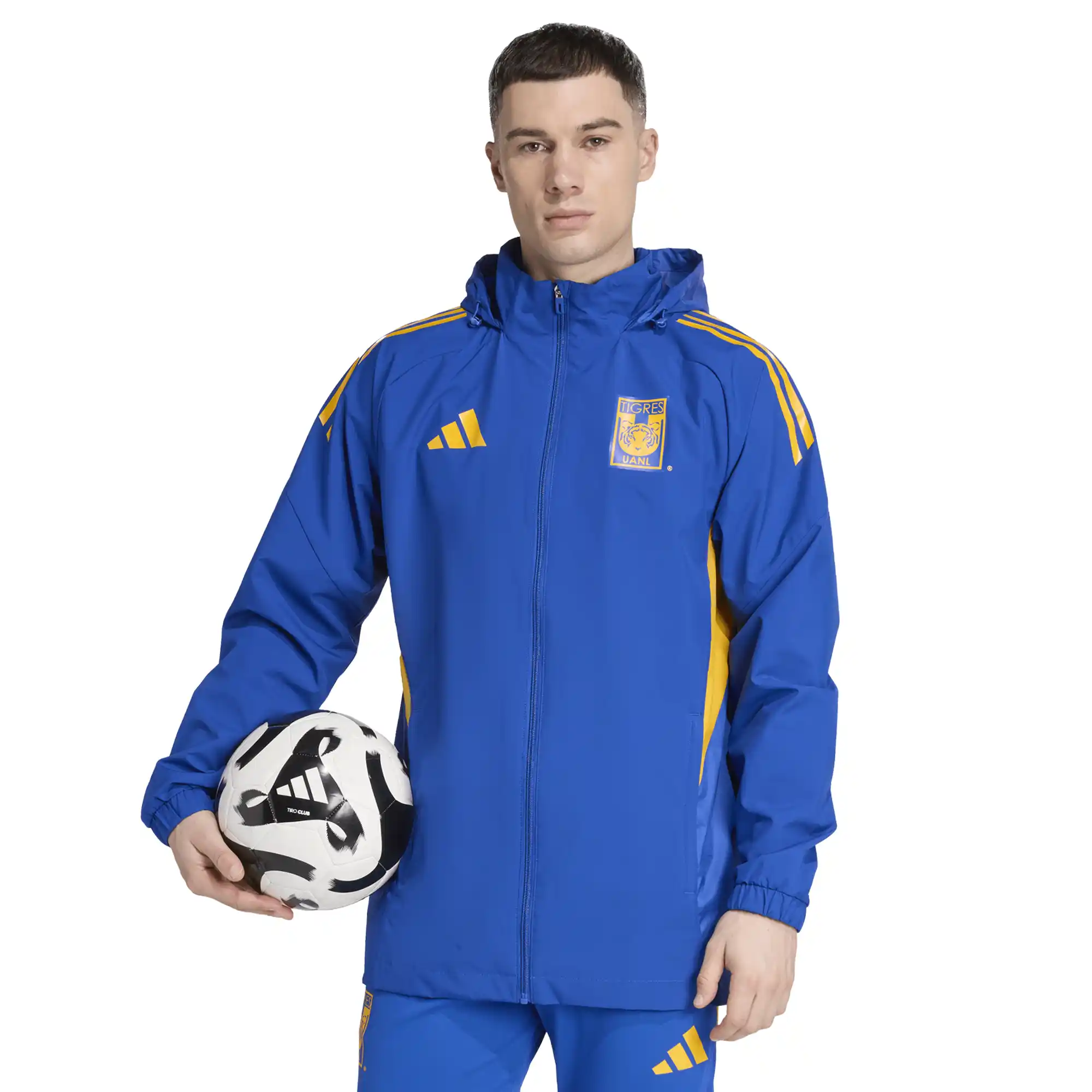 Chamarra adidas Futbol Tigres Tiro 25 All Weather Hombre JP3913