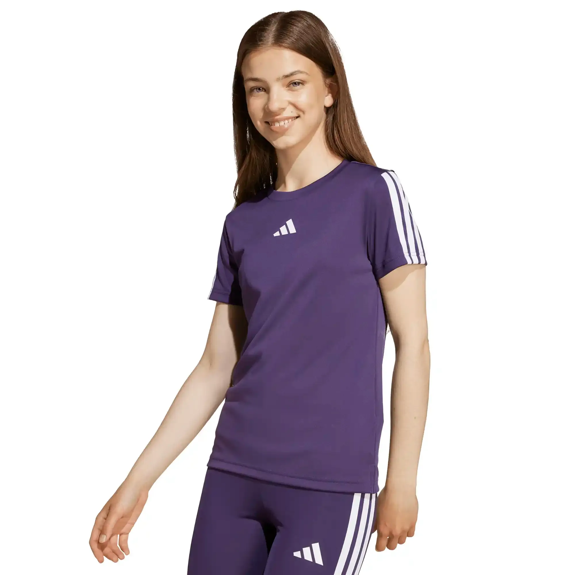 Playera adidas Essentials 3 Stripes Niña JW5020