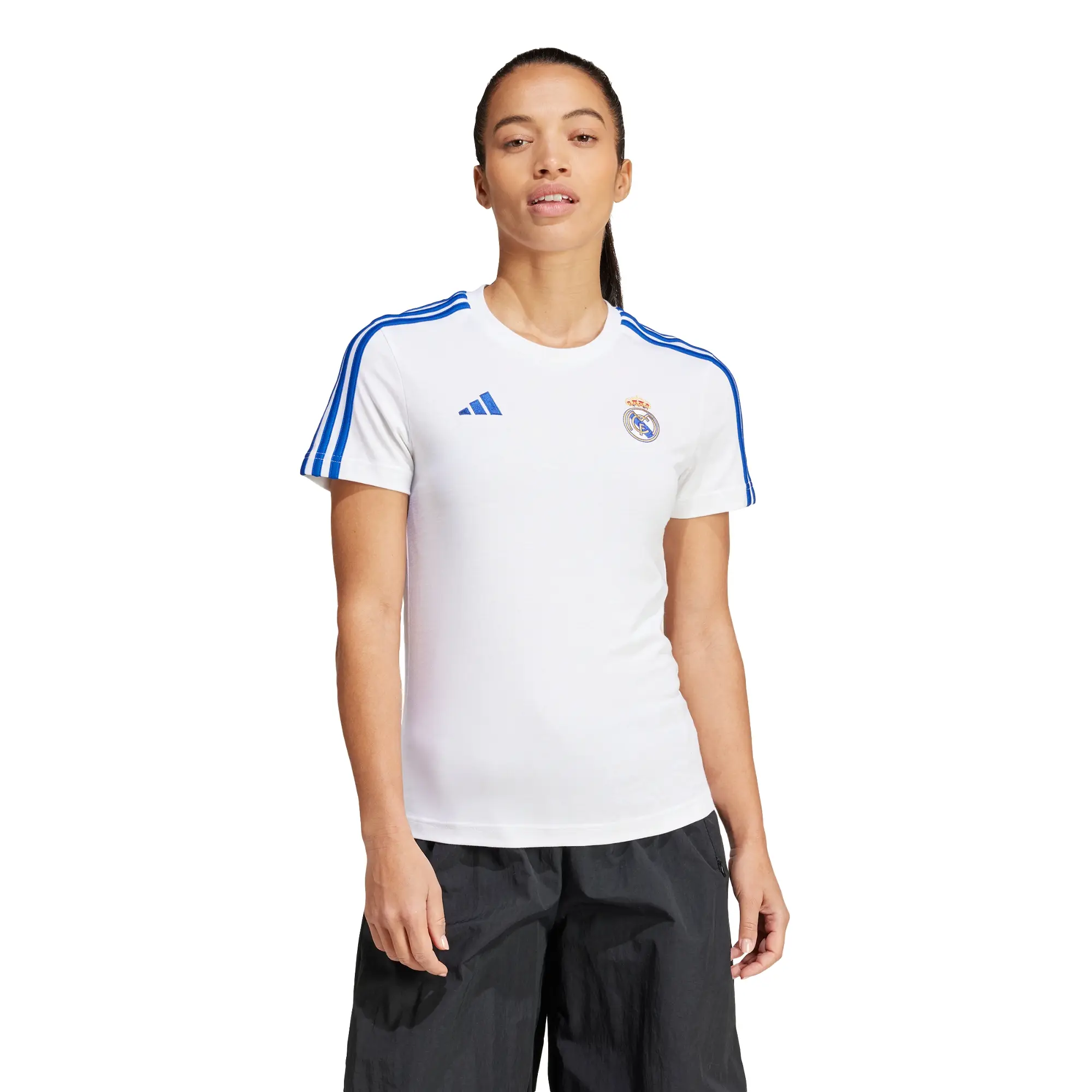 Playera adidas Futbol Real Madrid 3 Stripes Mujer IT3812