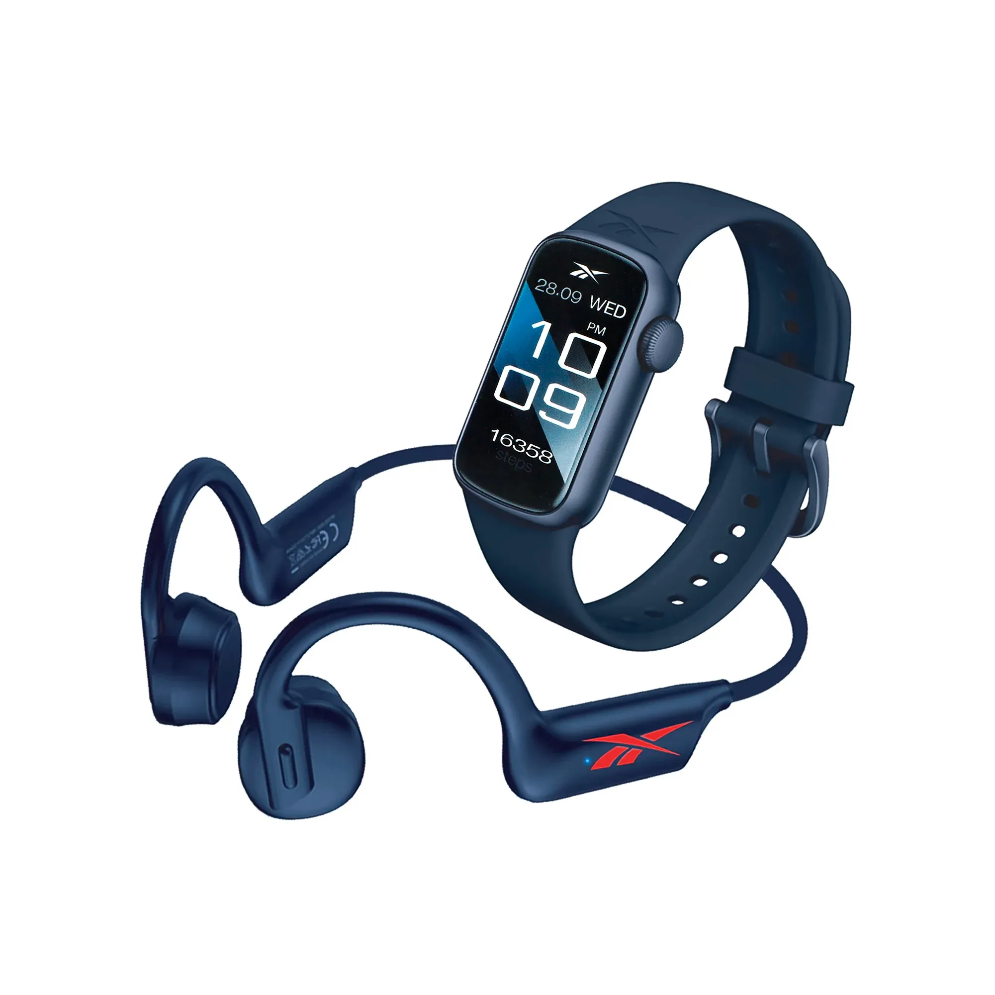 Set Reebok Multideporte Reloj y Audifonos Nebula Unisex RBK-RNPK-BL