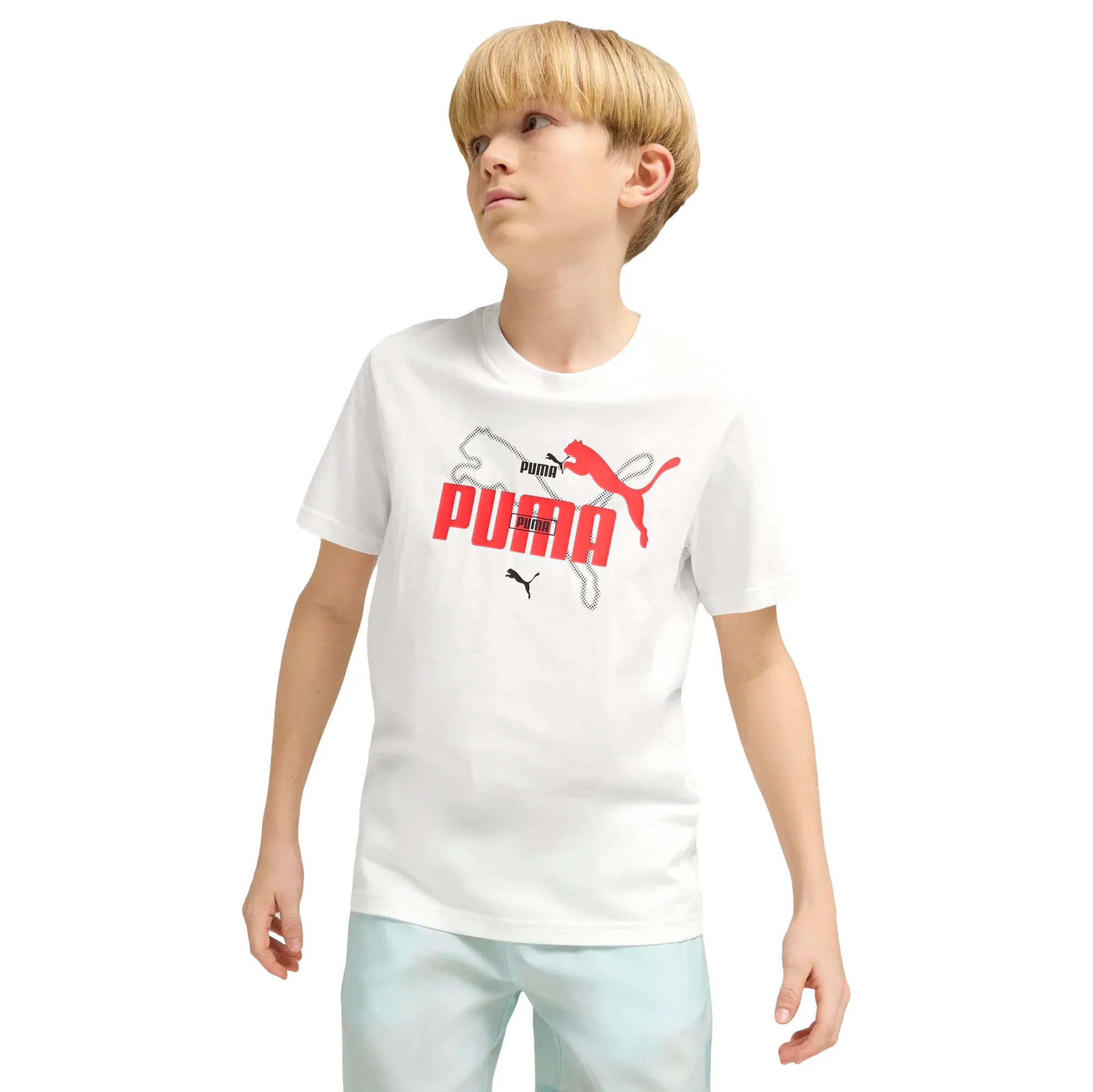 Playera Puma Casual Essentials Logo Niño 685795 02