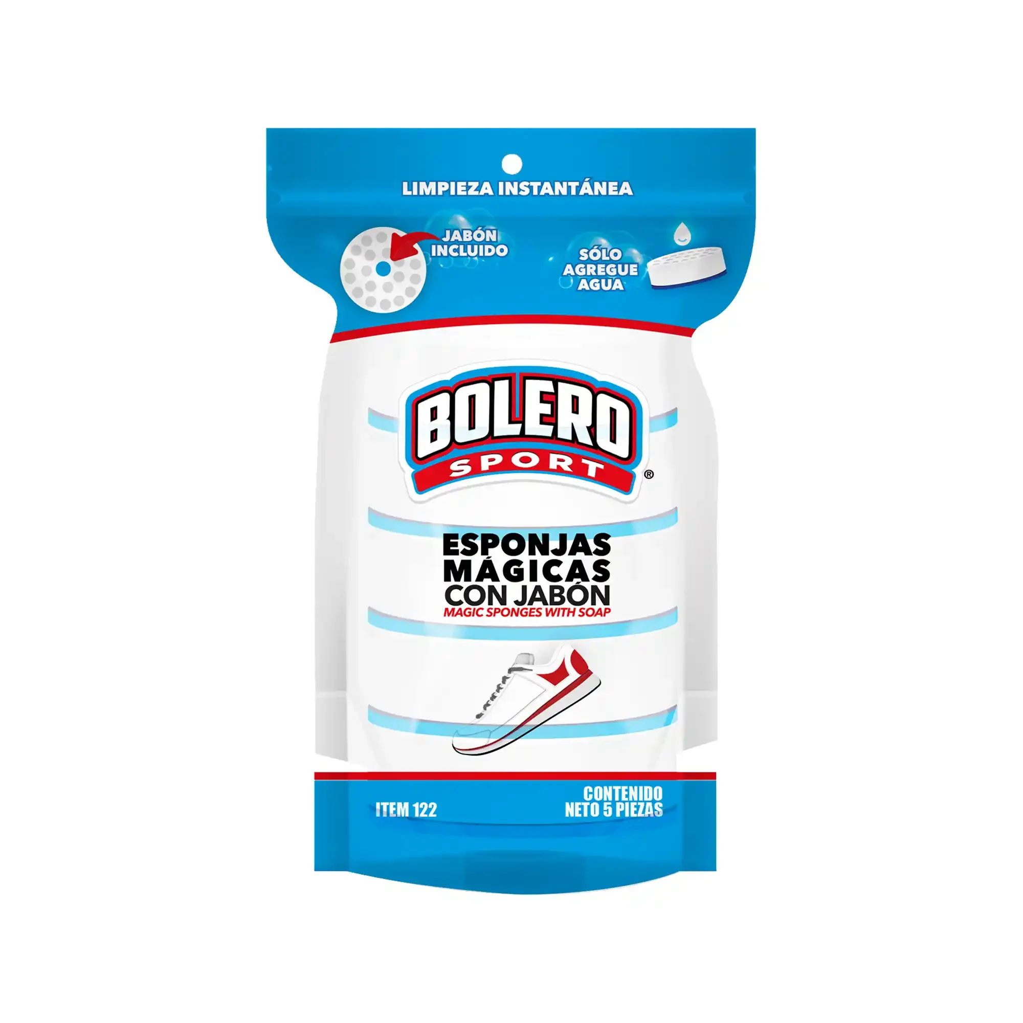 Kit Bolero Multideporte Esponjas Mágicas con Jabón Unisex