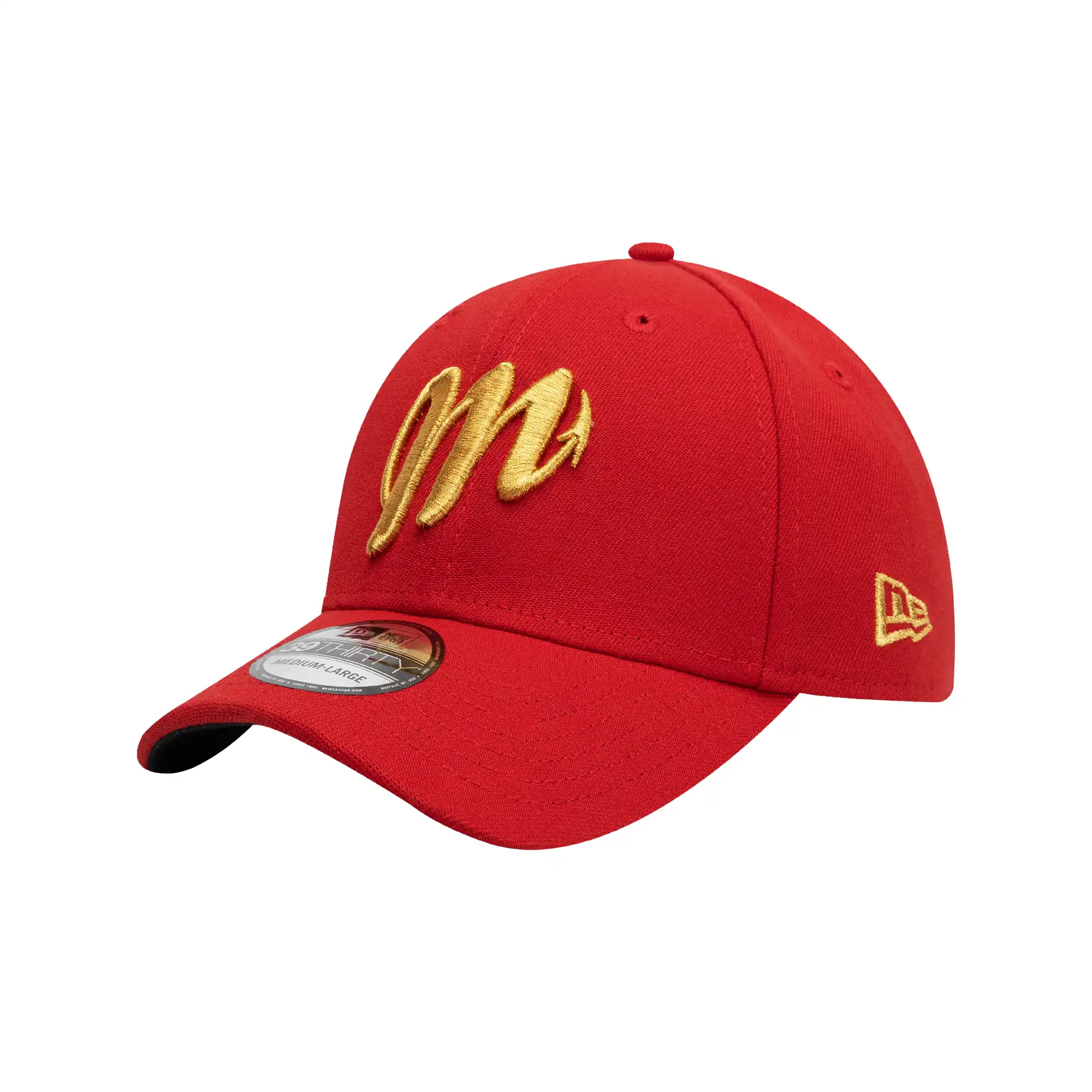 Gorra New Era LMB 39THIRTY Diablos Rojos del México Gold Collection Unisex 60943278