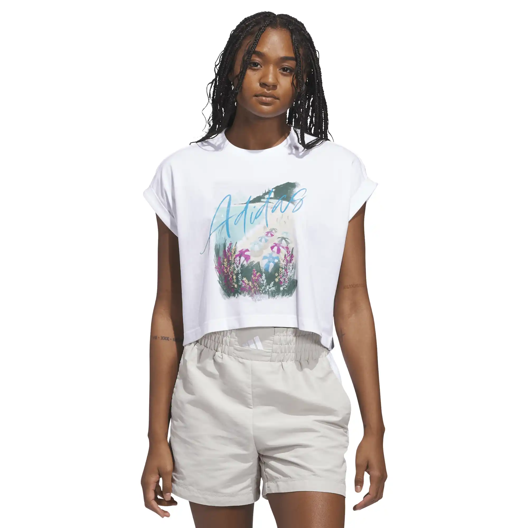 Top adidas Casual Graphic Summer Romance Mujer KB2462