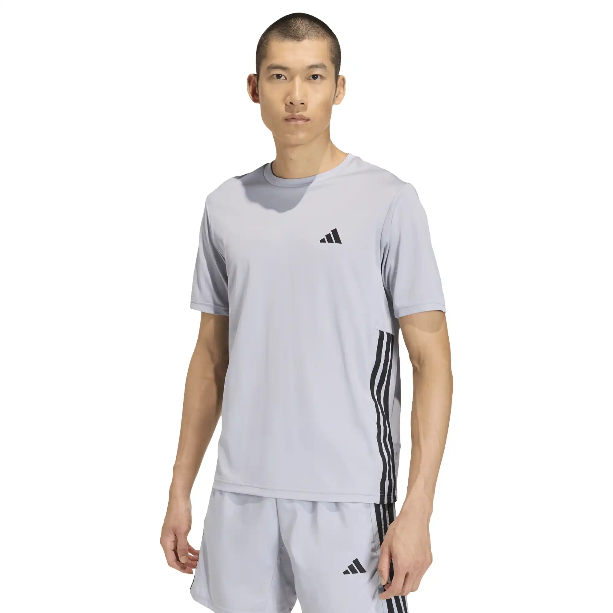 Playera adidas Essentials Base 3 Stripes Hombre KC5286