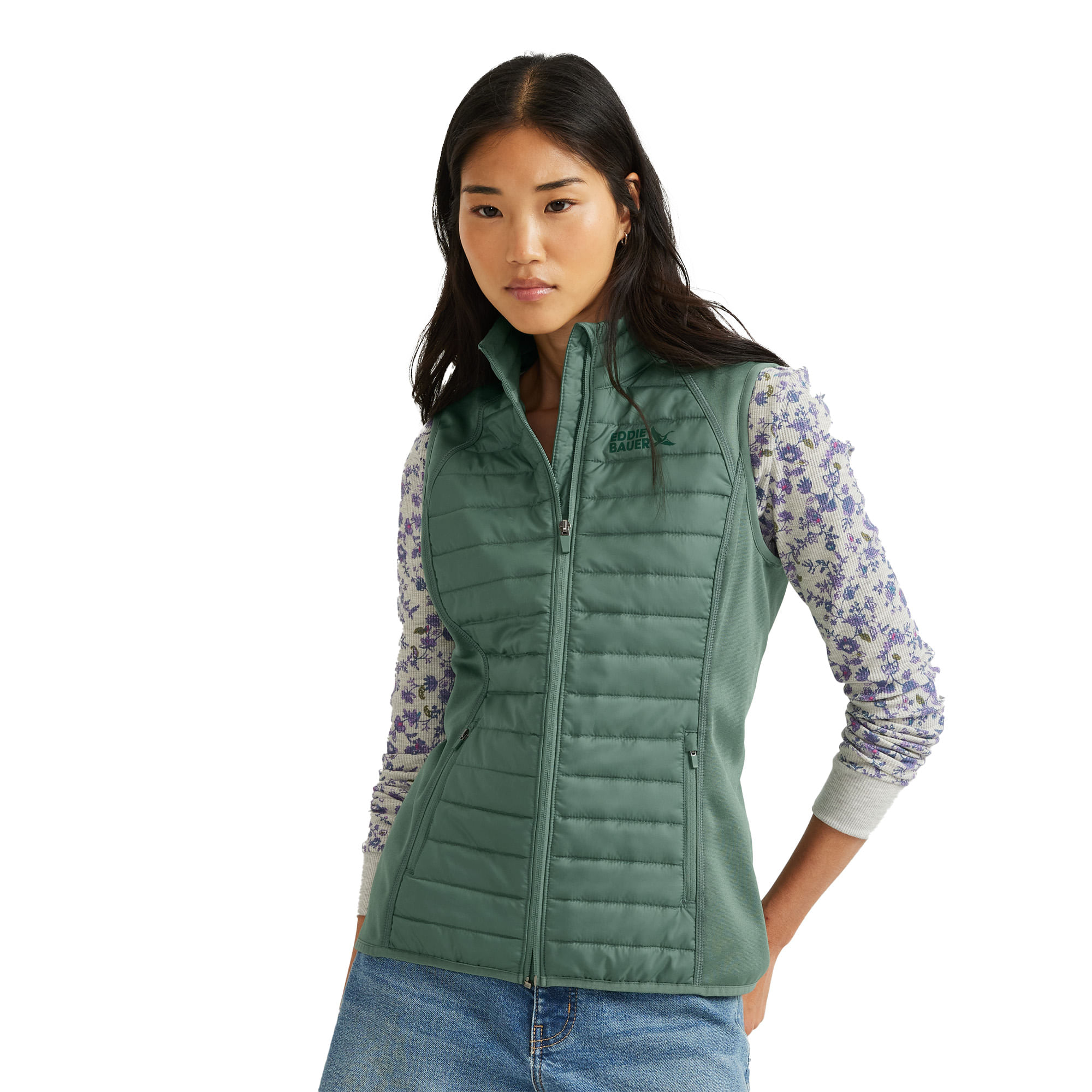 Chaleco Eddie Bauer Senderismo Emberlite Hybrid Mujer EB06-2233 Verde