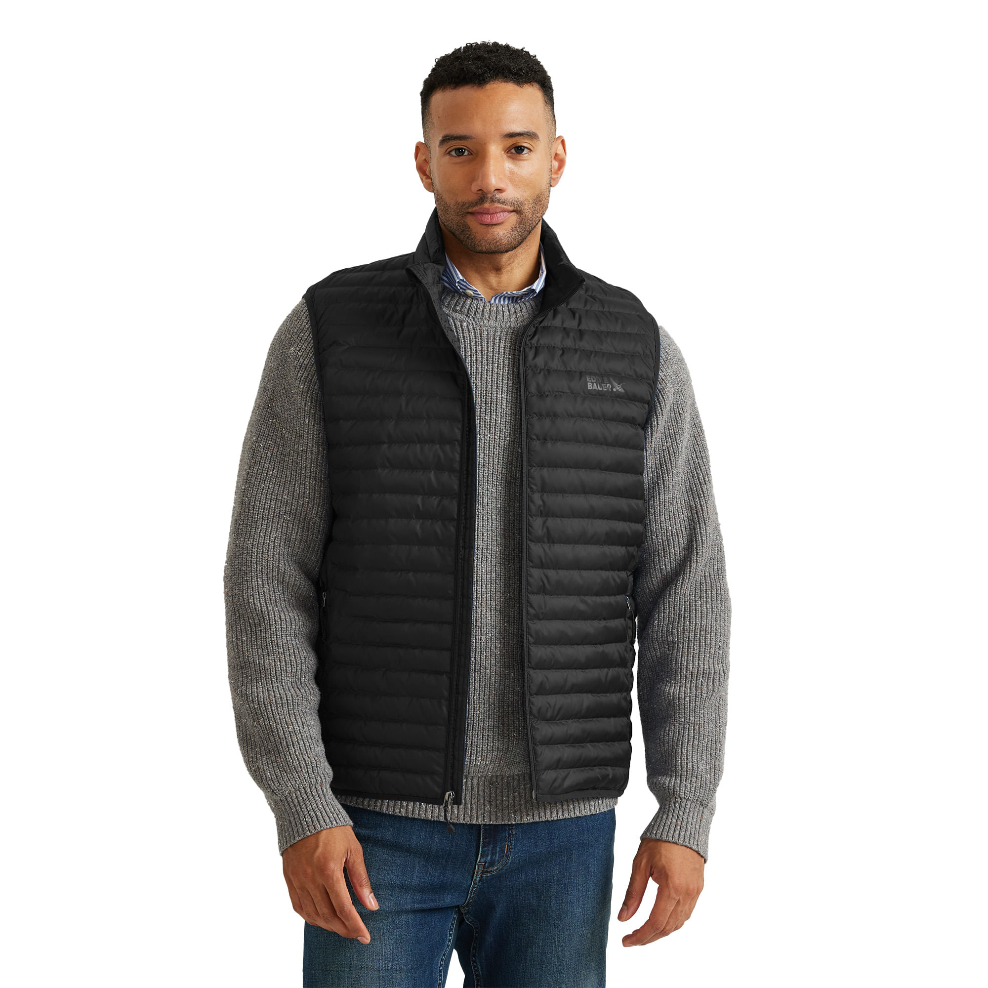 Chaleco Eddie Bauer Senderismo Microlight Down Hombre EB01-0755 Negro