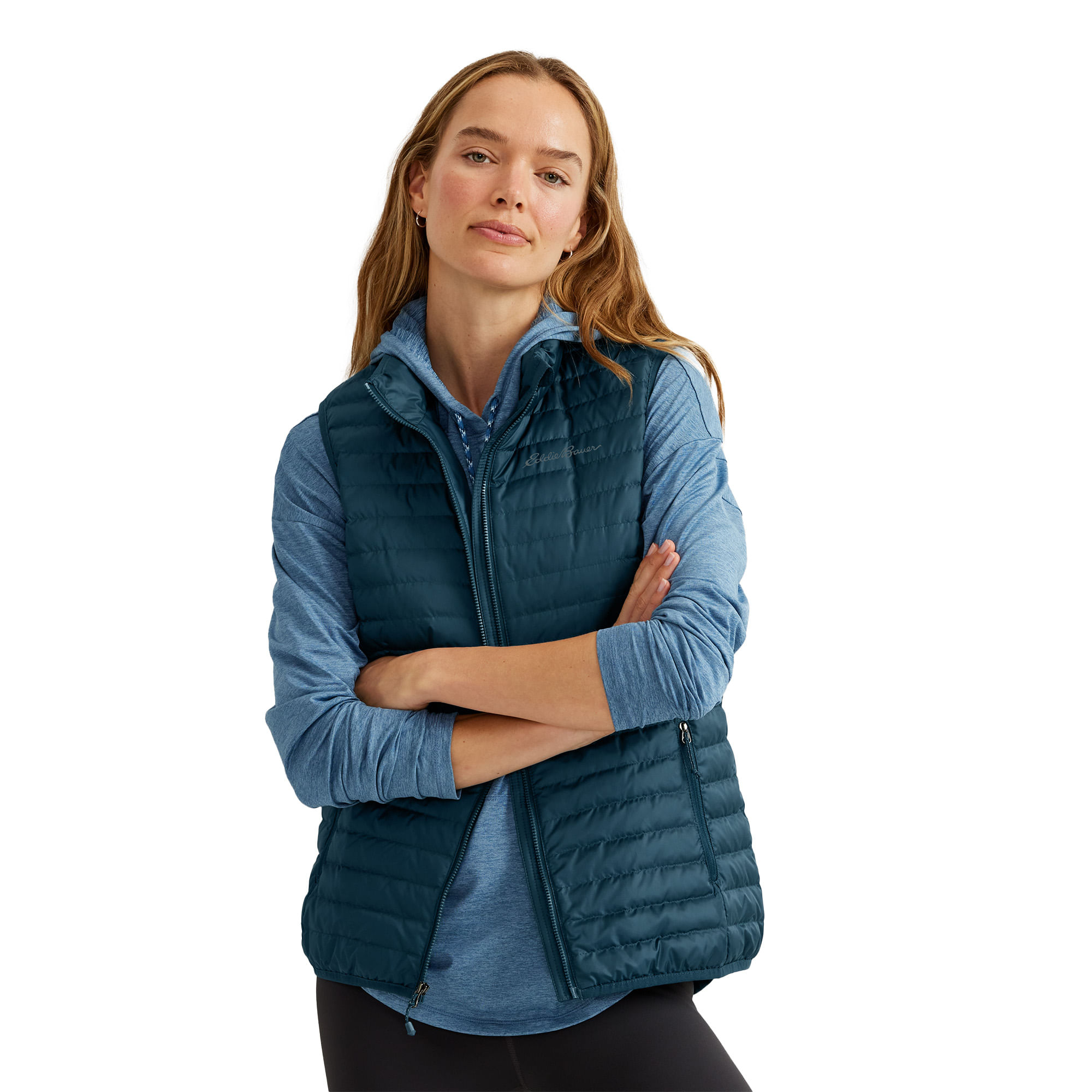 Chaleco Eddie Bauer Senderismo Microlight Down Mujer EB06-2235 Azul