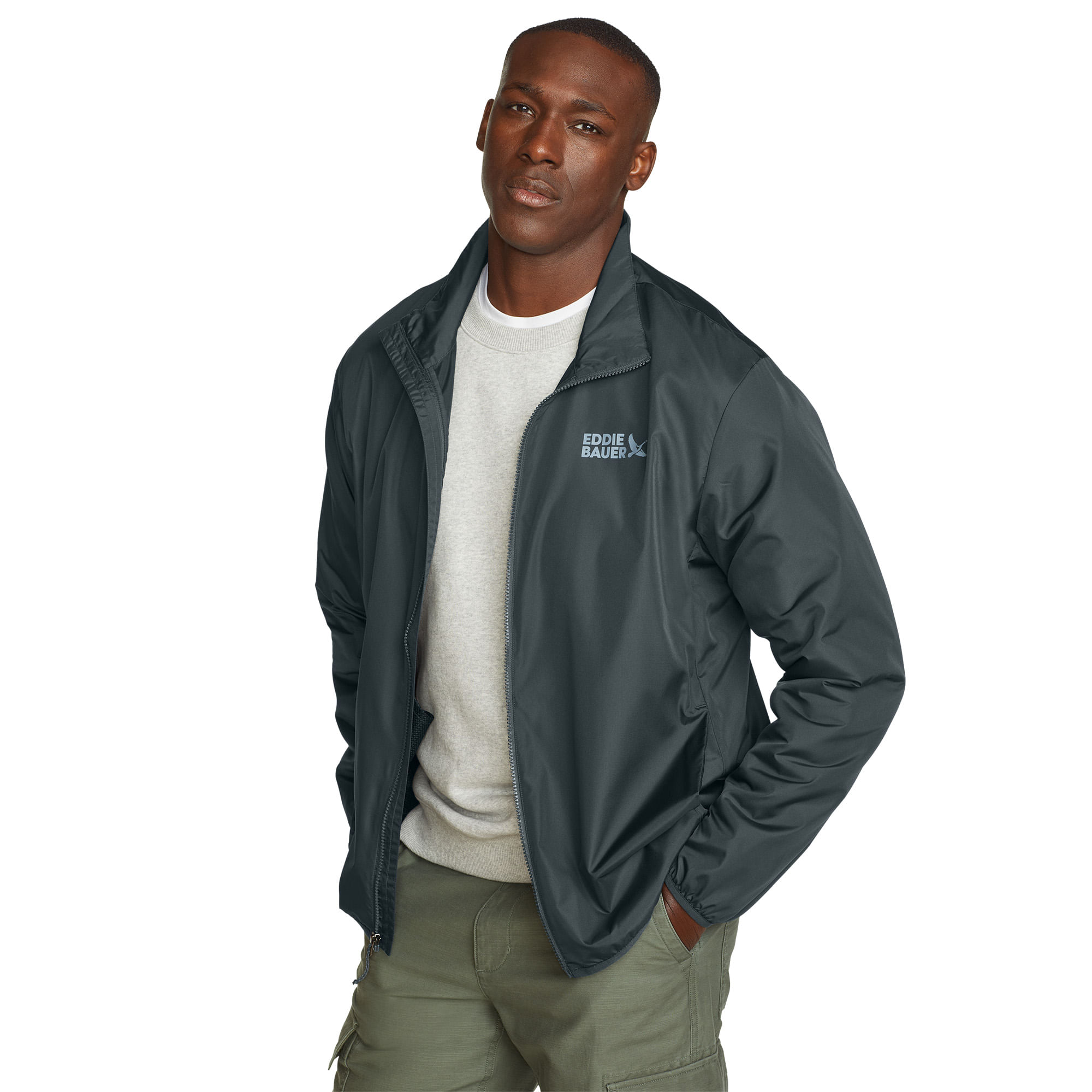 Chamarra Eddie Bauer Senderismo Quilo Wind Hombre EB01-0727 Azul