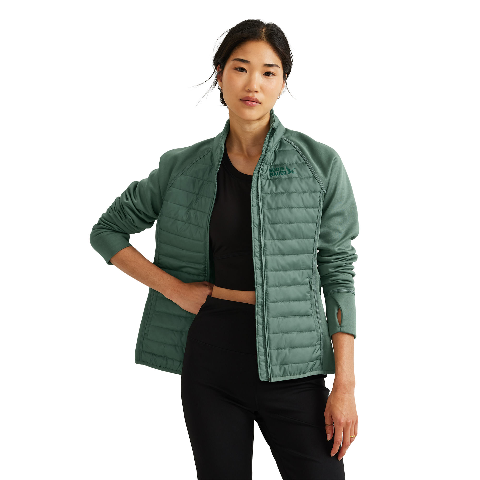 Chamarra Eddie Bauer Senderismo Emberlite Hybrid Mujer EB06-2234 Verde