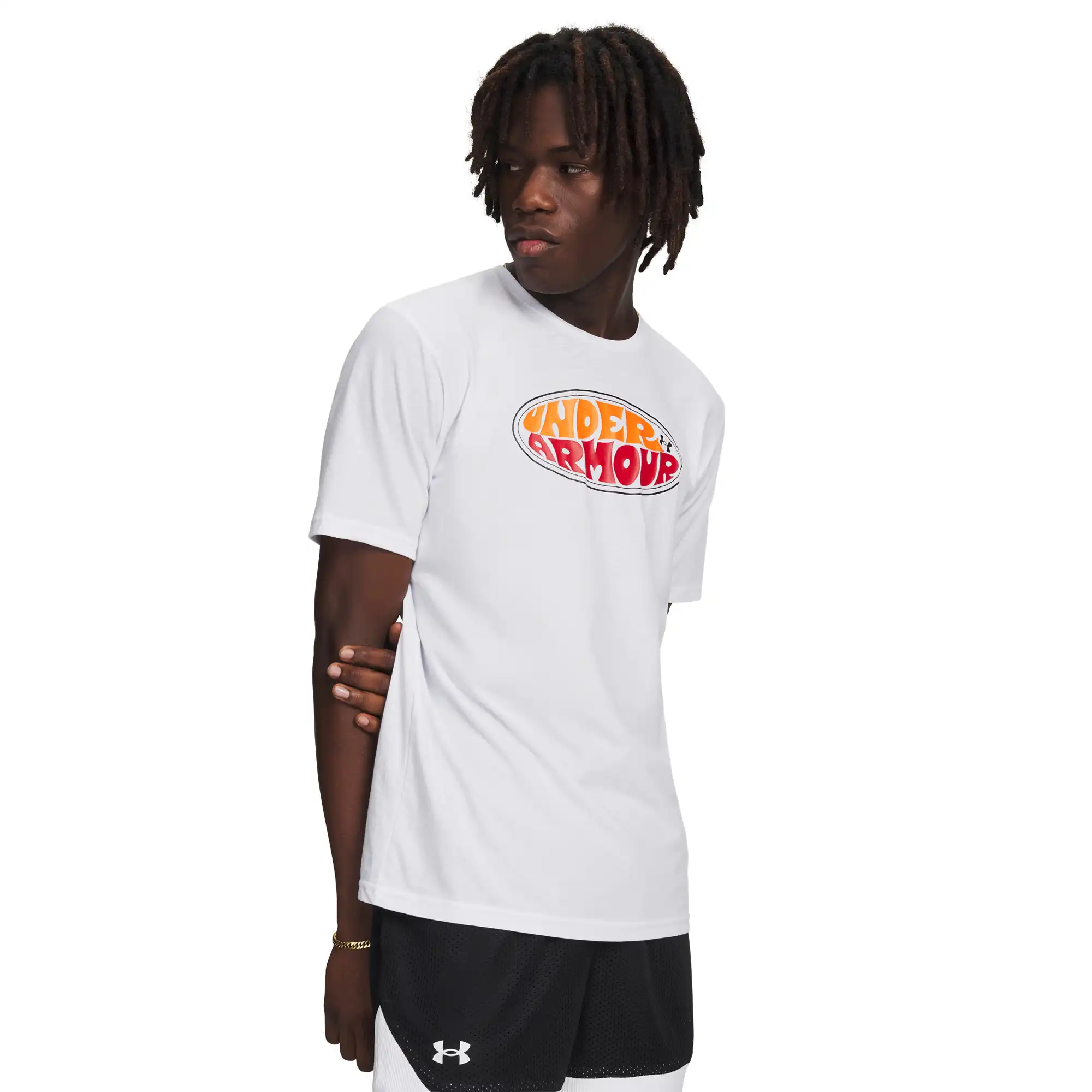 Playera Under Armour Entrenamiento Oval Wordmark Hombre 6011075-100