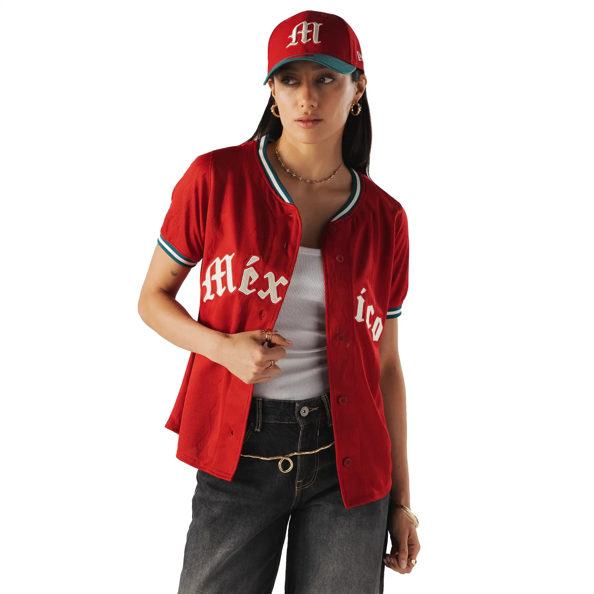 Jersey New Era LMB Diablos Rojos del México Visita 2026 Mujer 60945095