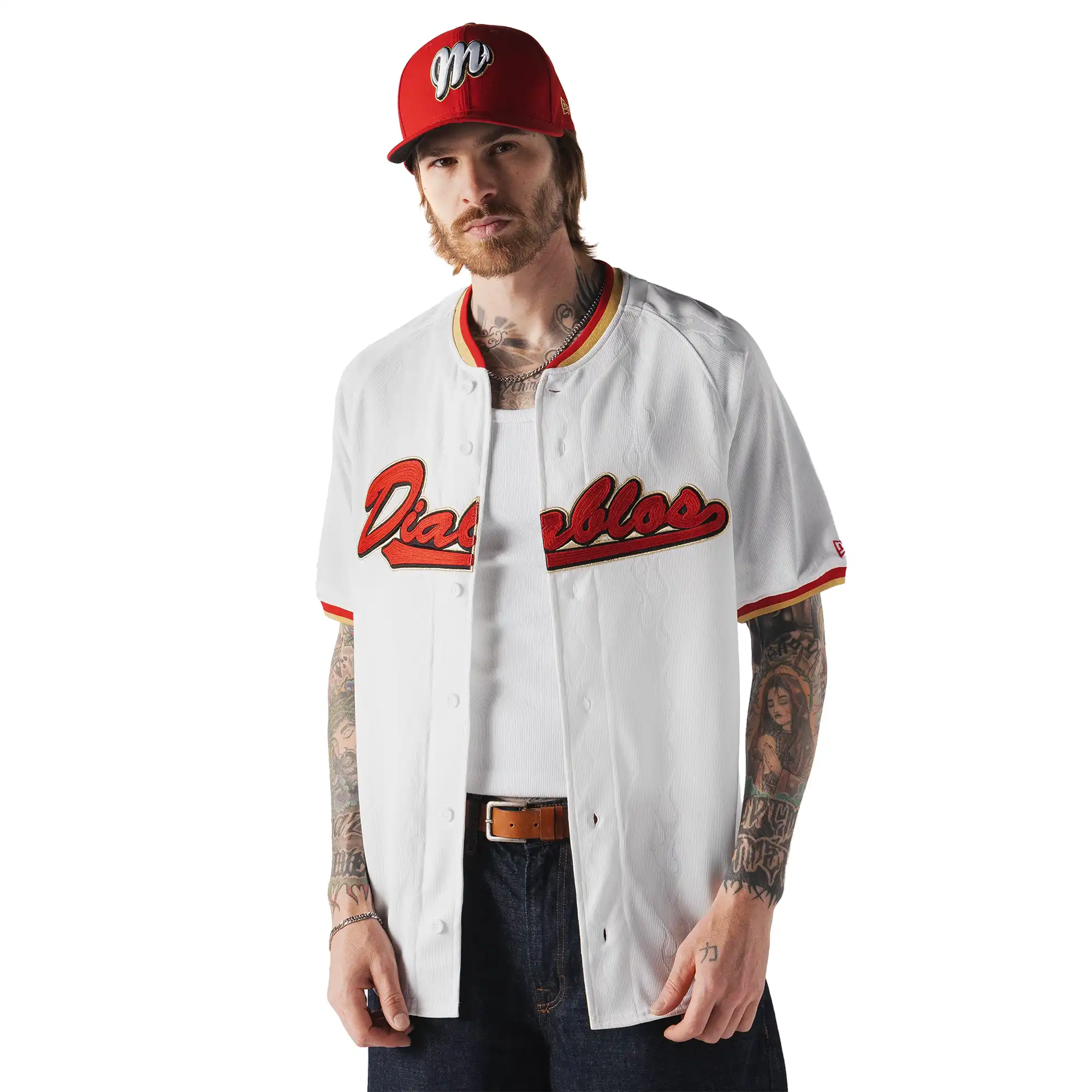 Jersey New Era LMB Diablos Rojos del México Local 2026 Bicampeones Hombre 60945207