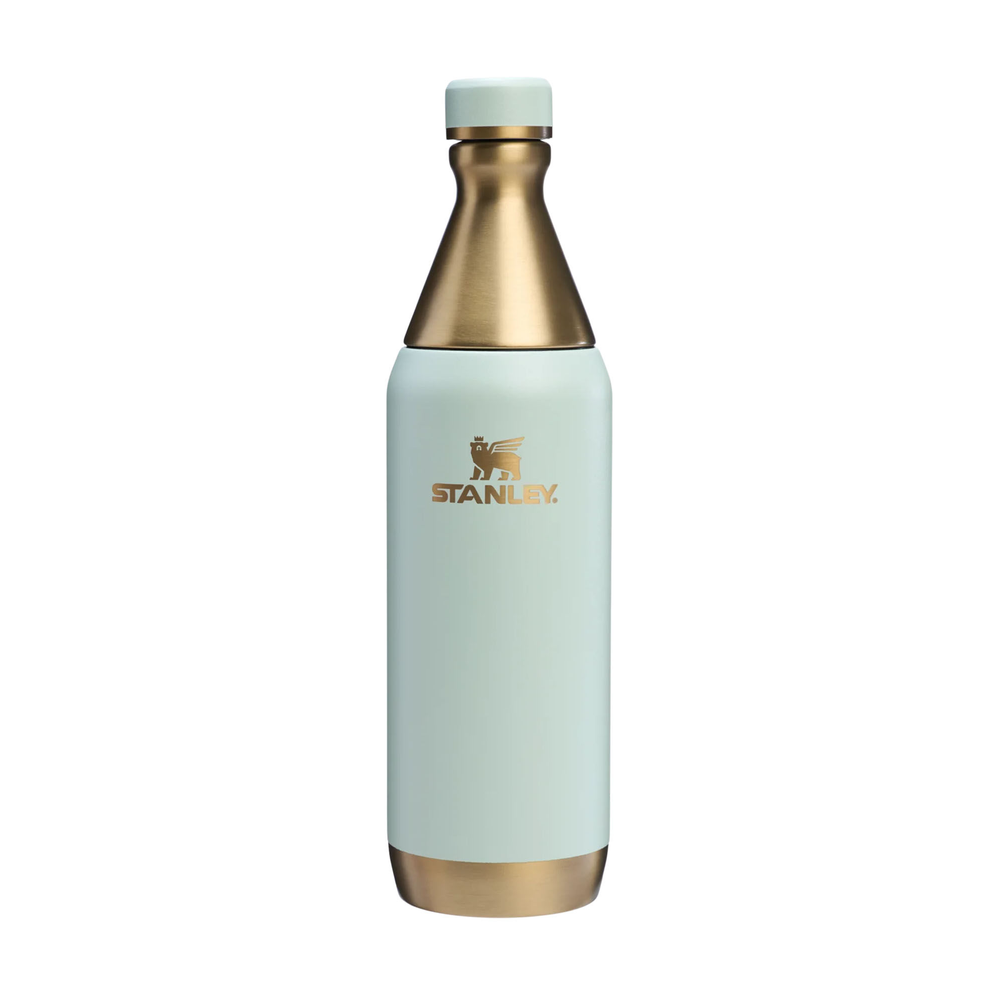 Botella Stanley Multideportes All Day Slim 20 Oz Celadon Gold