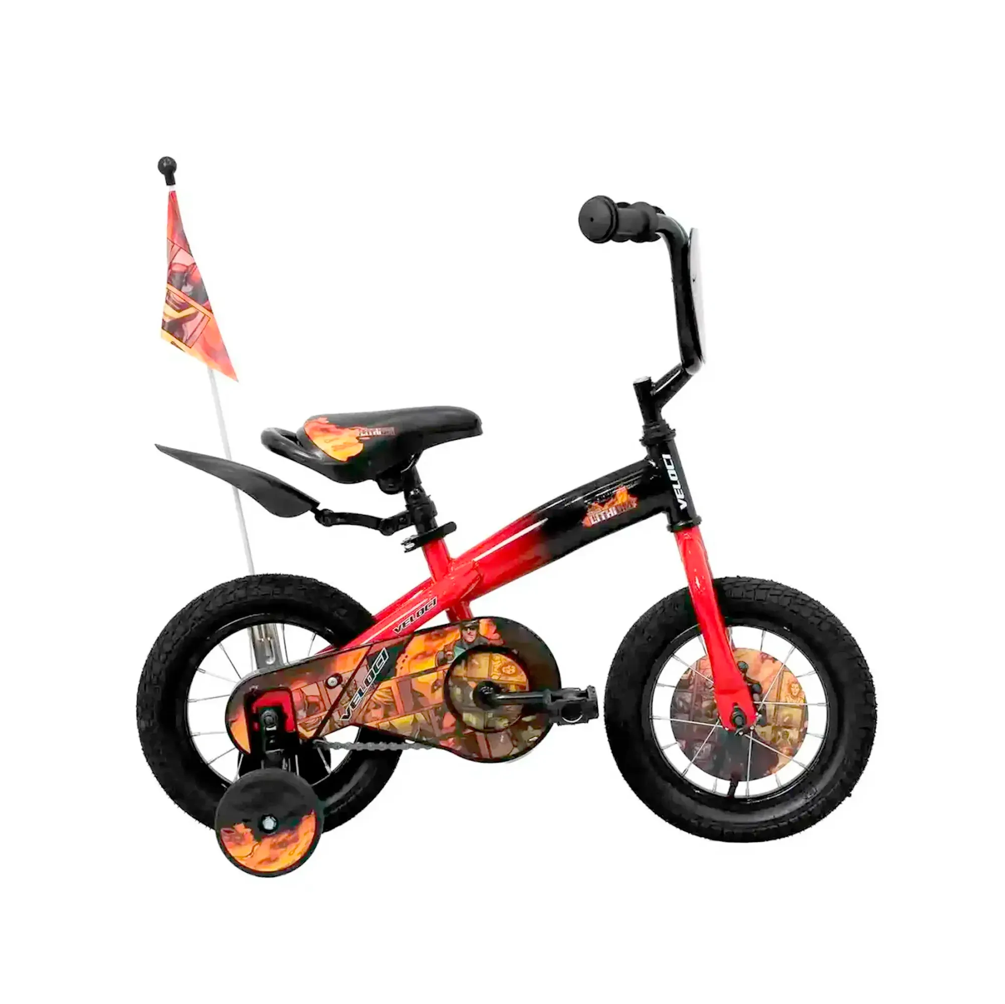 Bicicleta Veloci Urbana Lithium Infantil Niño Rojo