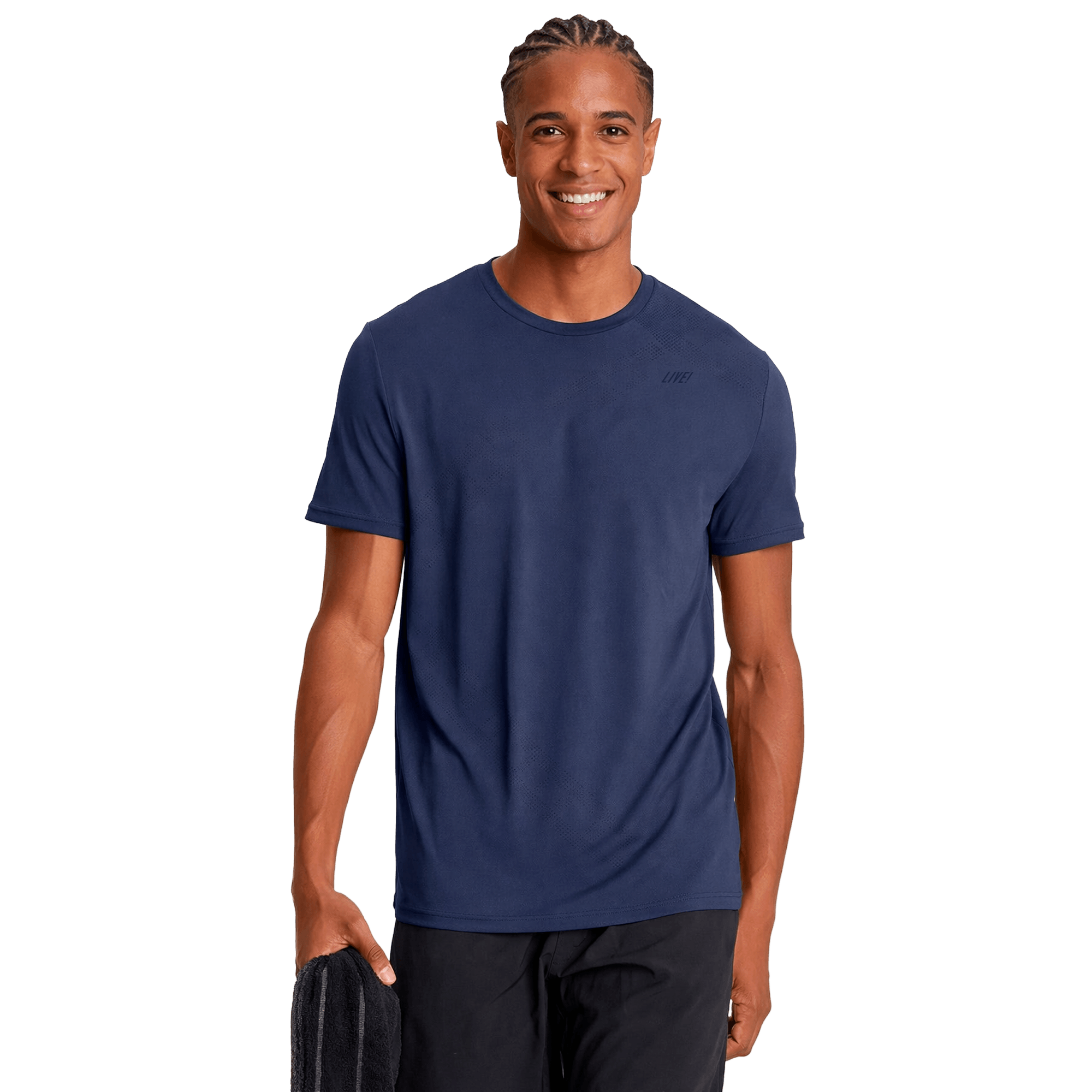 Playera Deportiva LIVE! Entrenamiento Comfy Dotflow Hombre 46425 Azul
