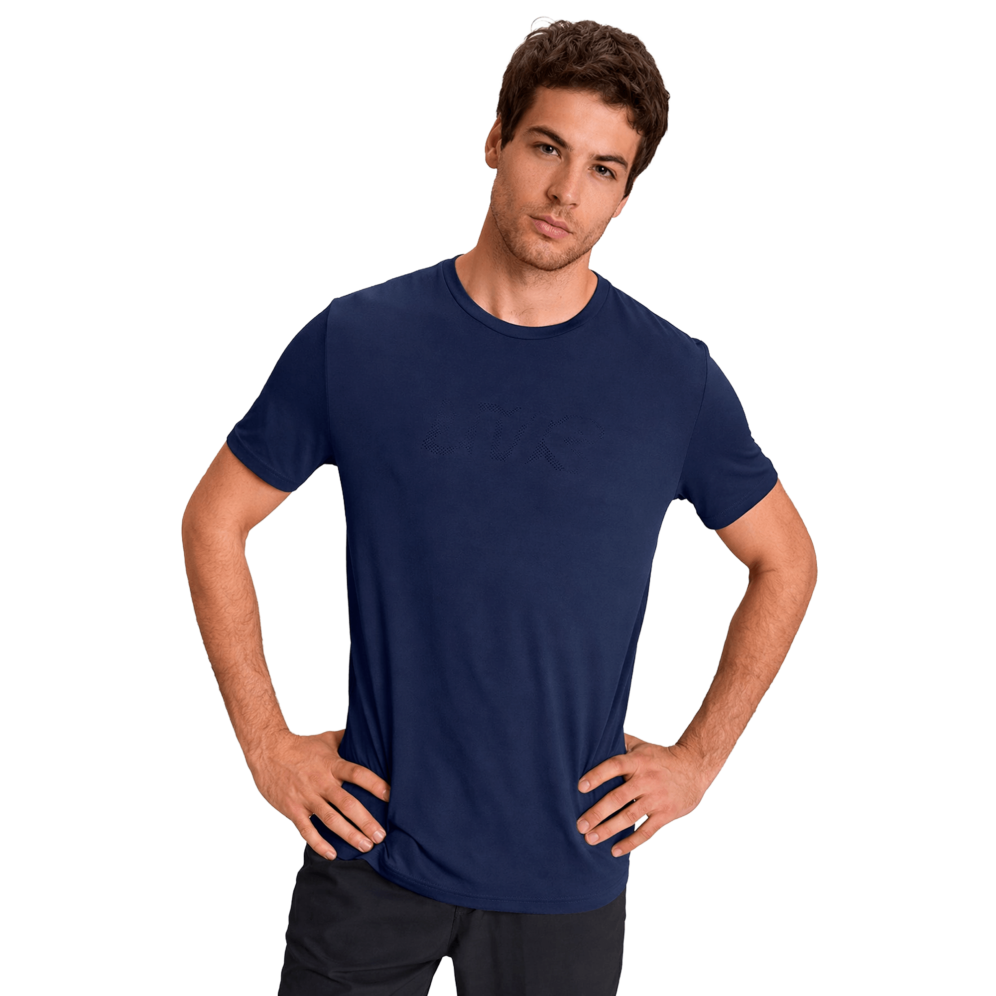 Playera Deportiva LIVE! Entrenamiento Comfy Hombre 46429-1 Azul