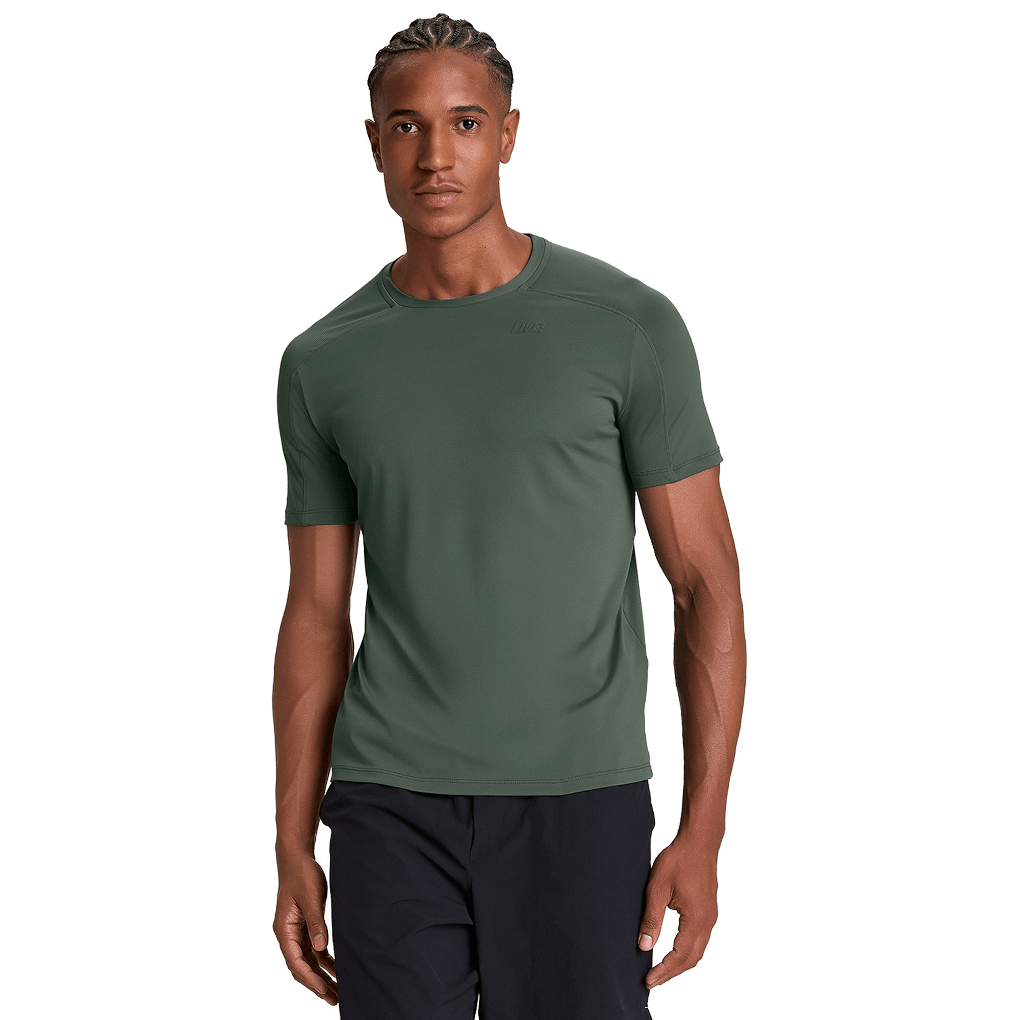 Playera Deportiva LIVE! Entrenamiento Comfy Mix Hombre 46437-1 Verde
