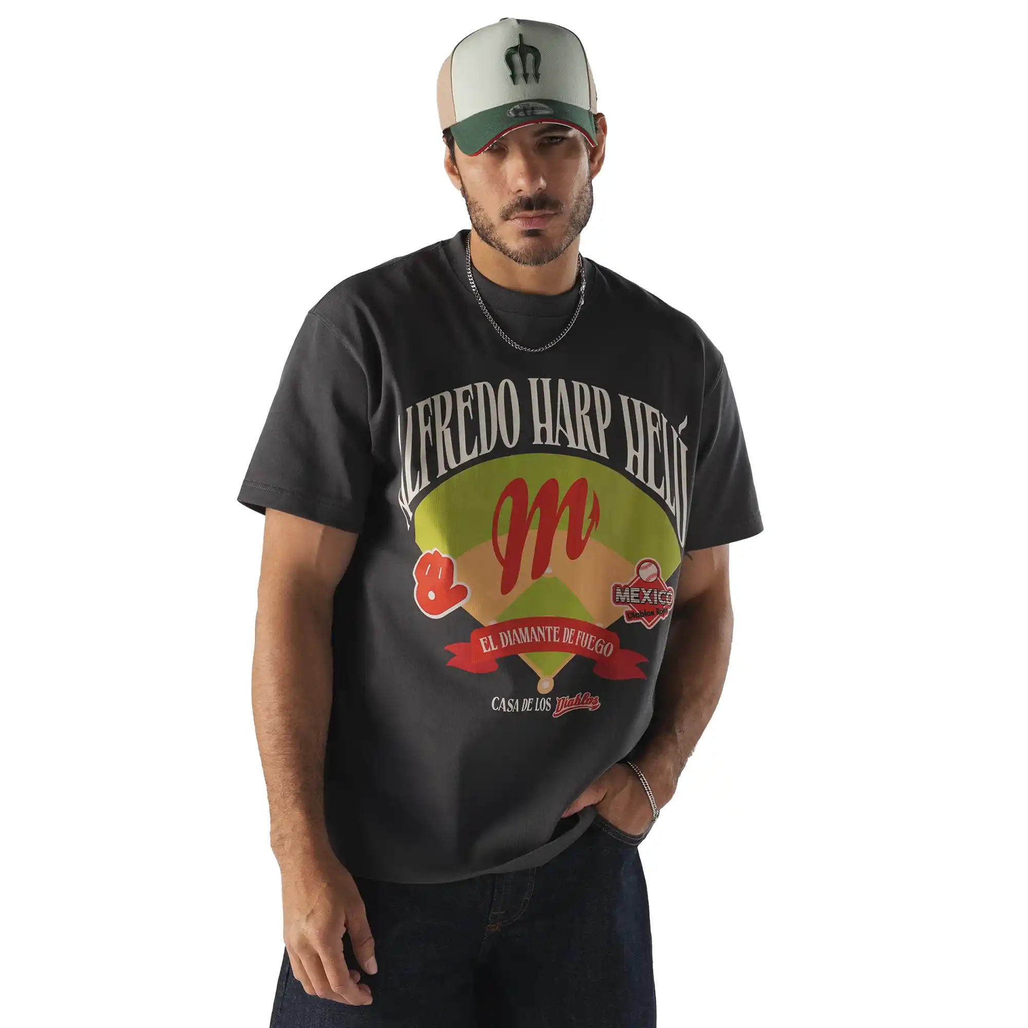 Playera New Era LMB Diablos Rojos del México Fangear Hombre 60953262