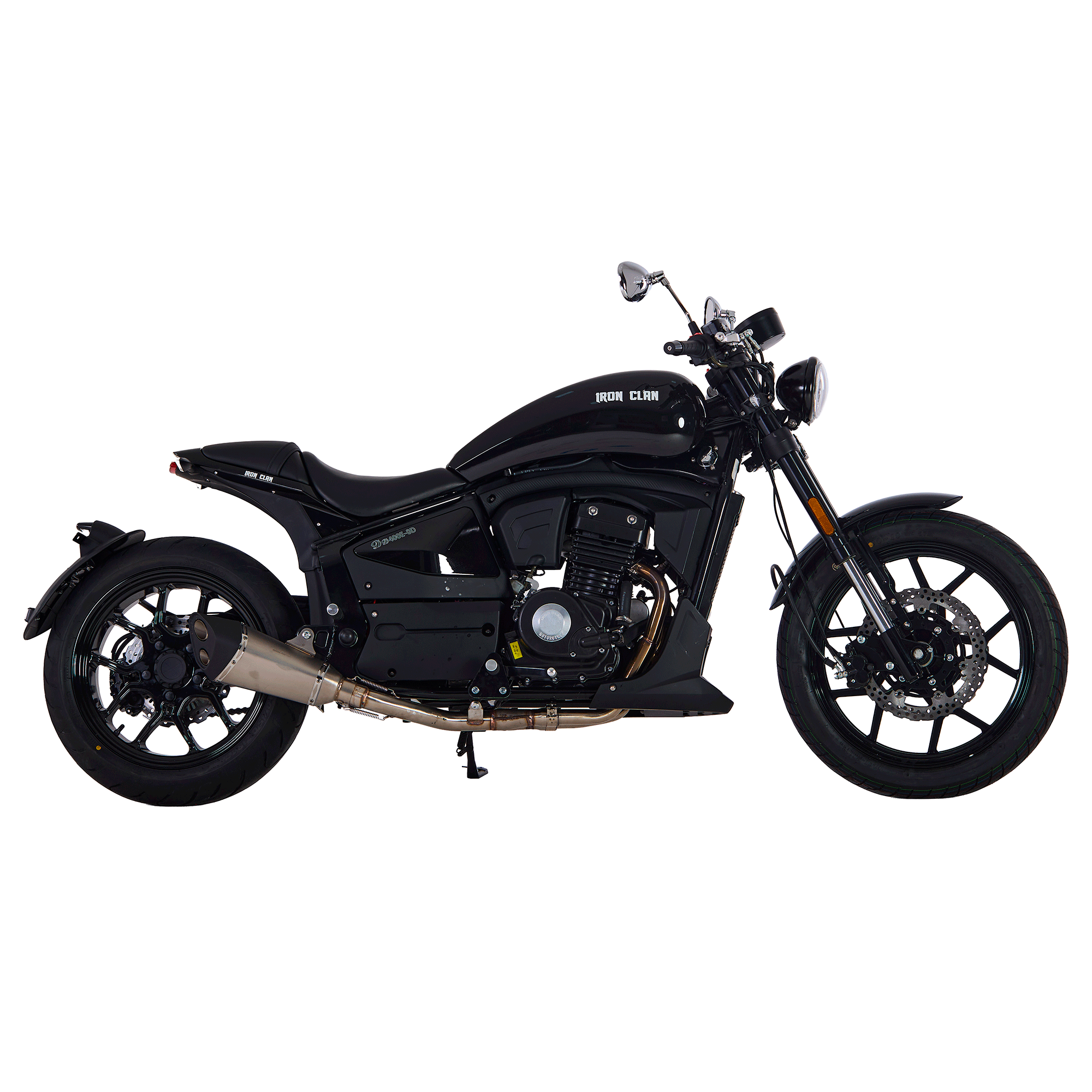 Motocicleta Iron Clan Chopper Spyder 400 Gris/Negro