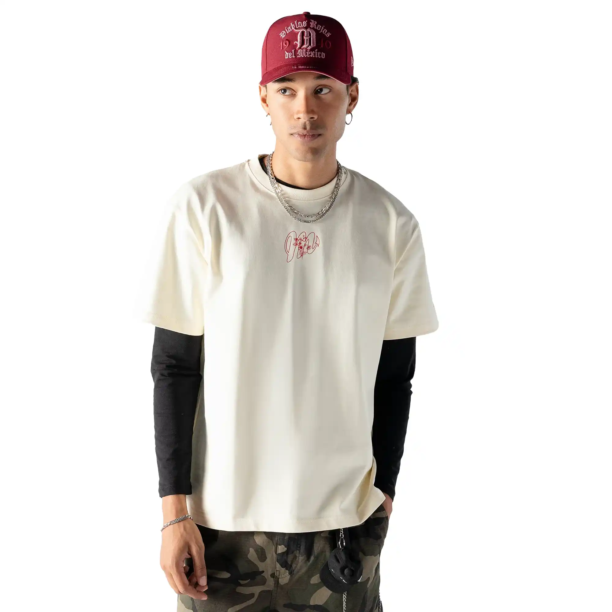 Playera New Era LMB Diablos Rojos del México Hombre 60954191
