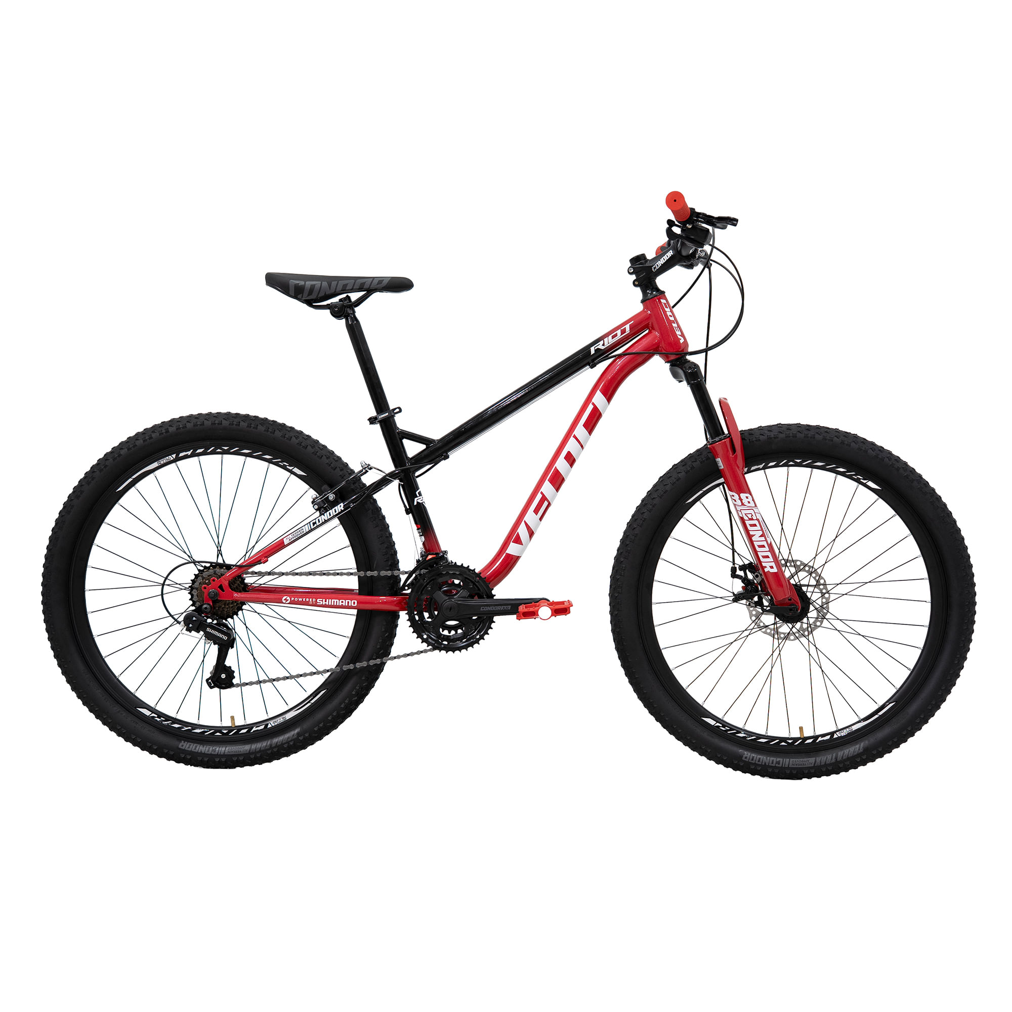 Bicicleta Veloci Montaña Riot Unisex Rojo