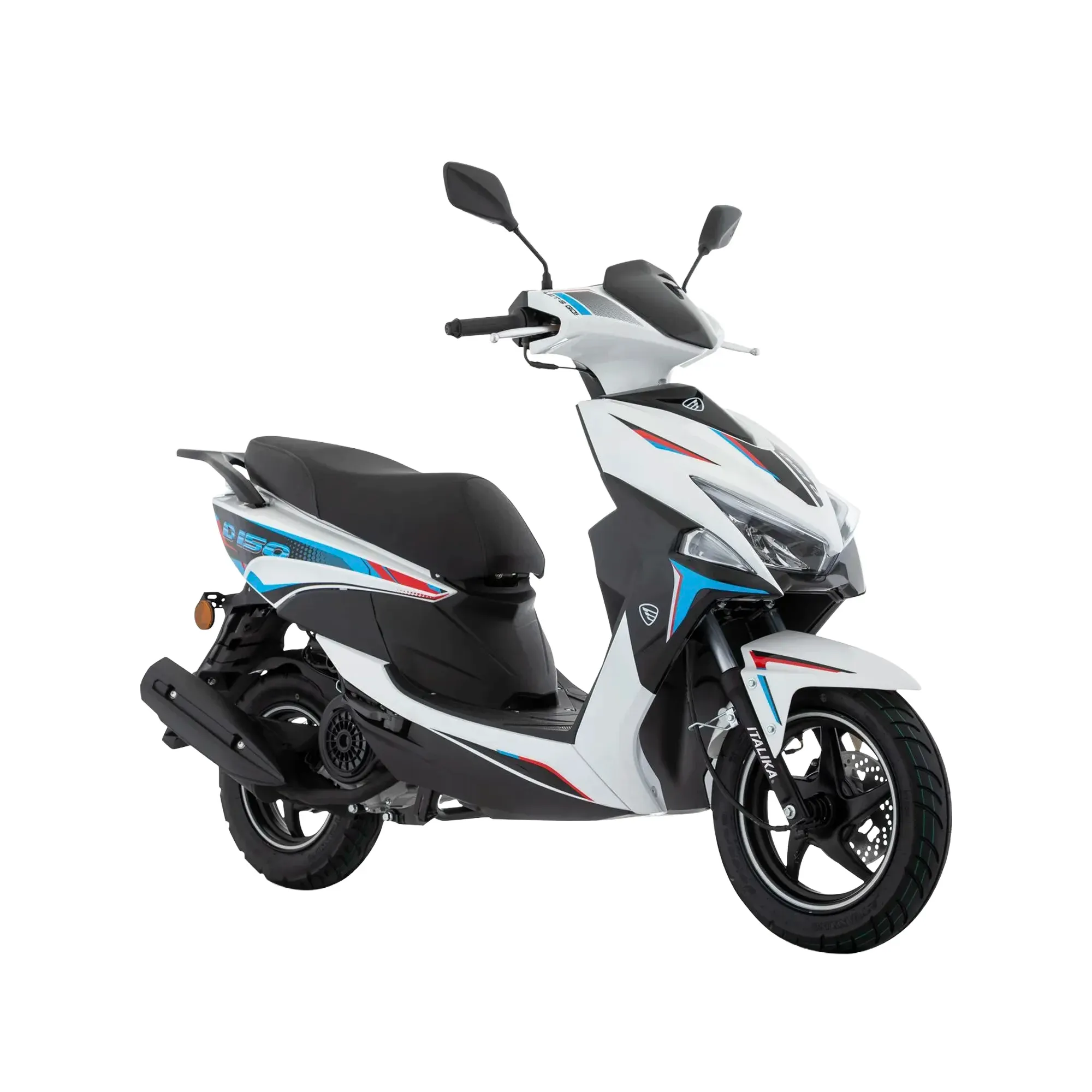 Motocicleta Italika D150 Blanco Azul