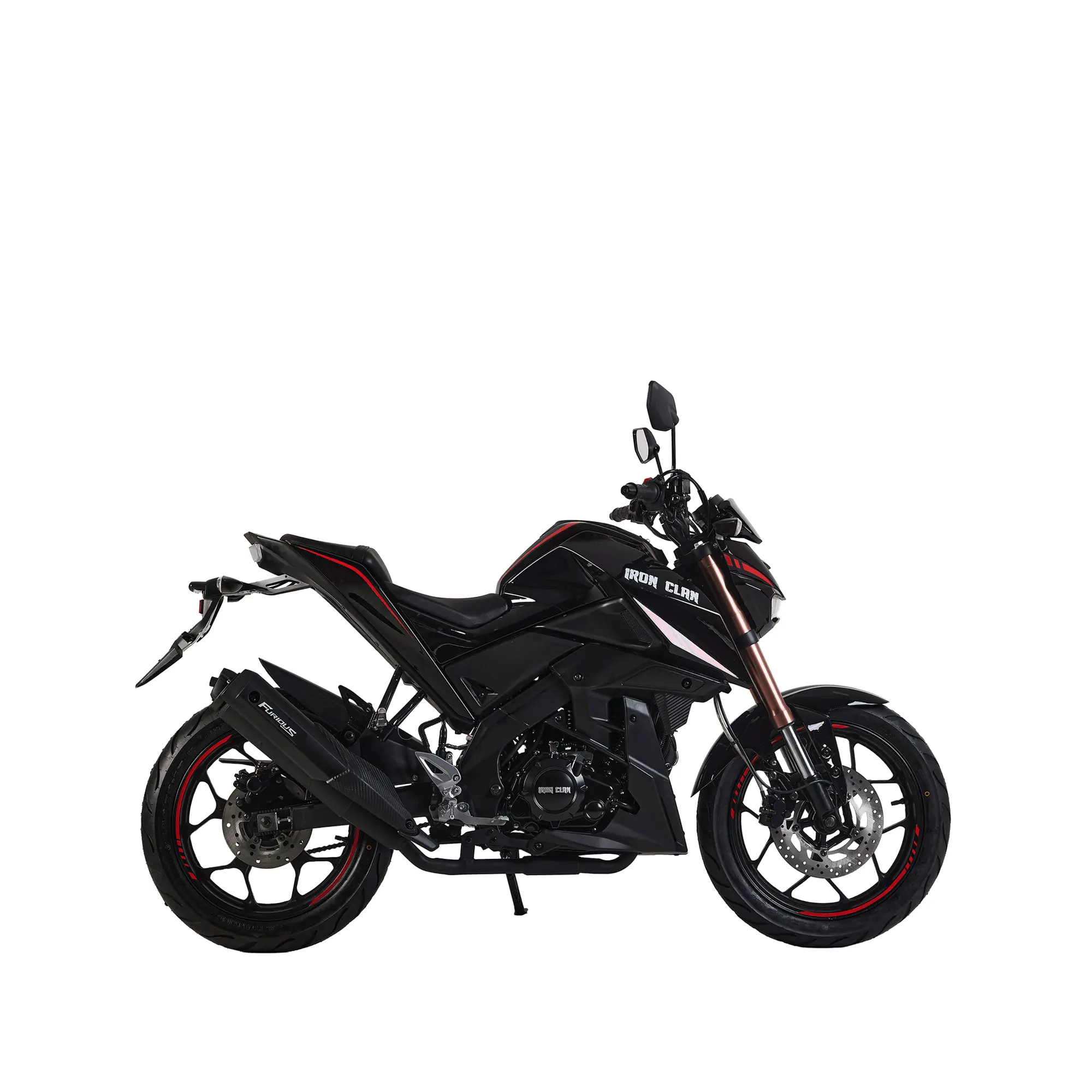Motocicleta Iron Clan Deportiva Furious 250 Negro/Rojo