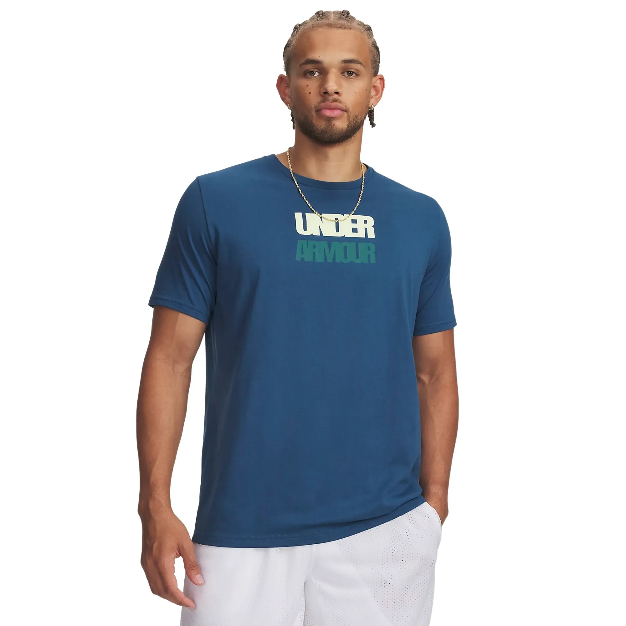 Playera Under Armour Entrenamiento Block Logo Hombre 6009250-498