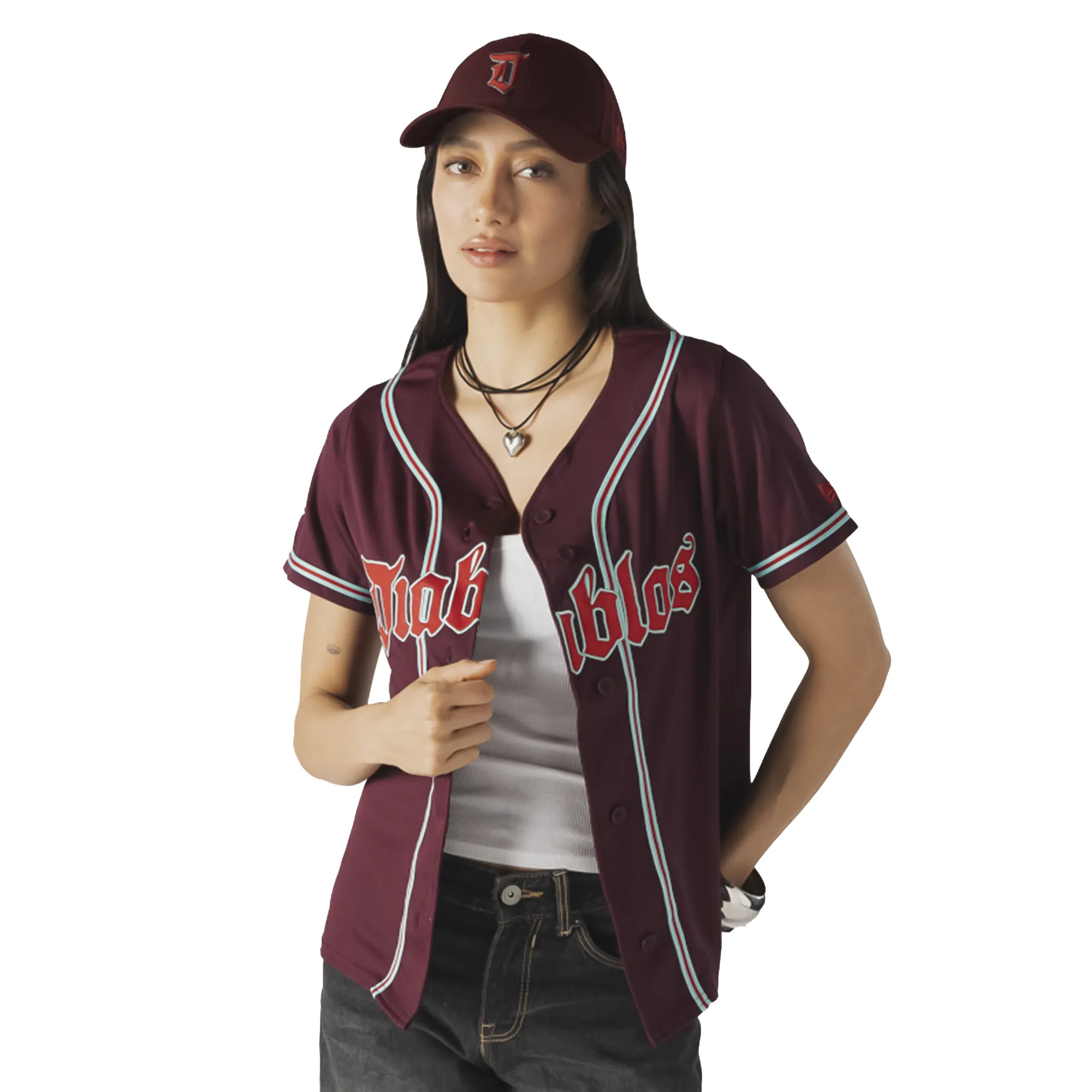 Jersey New Era LMB Diablos Rojos del México Alternativo 2 2026 Mujer 60945152
