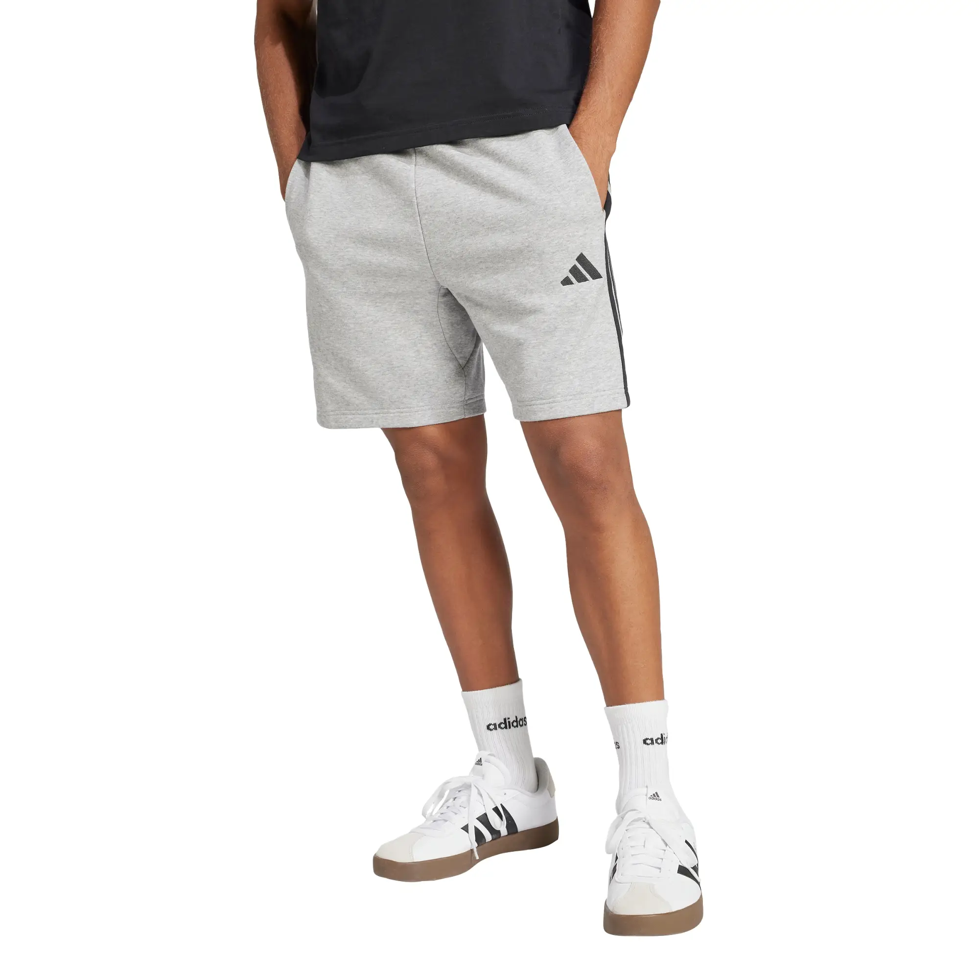 Shorts Essential 3 Franjas Tela French Terry adidas Casual Unisex JE6419