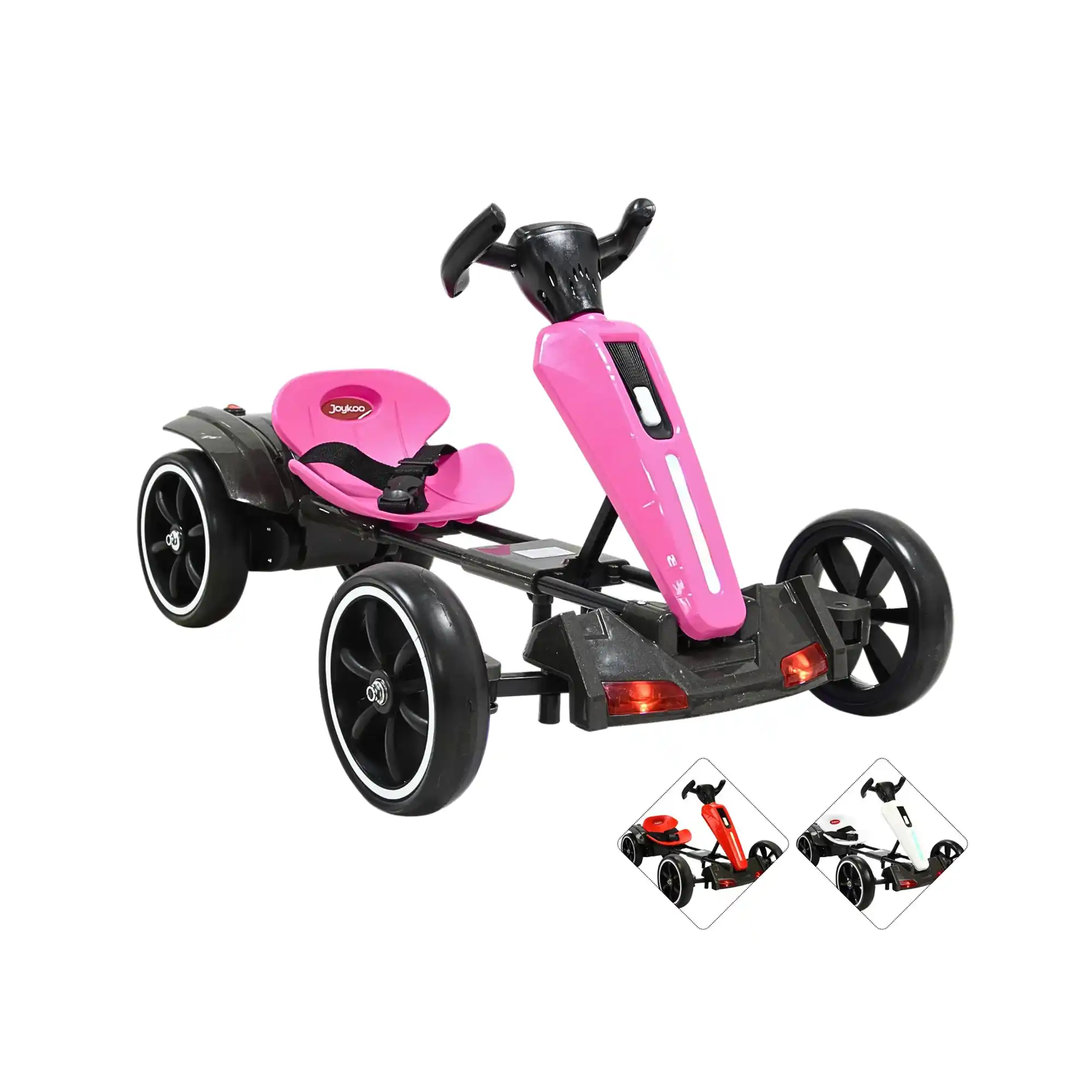 Montable Eléctrico Joykoo Go Kart Infantil CM-2066 Rosa