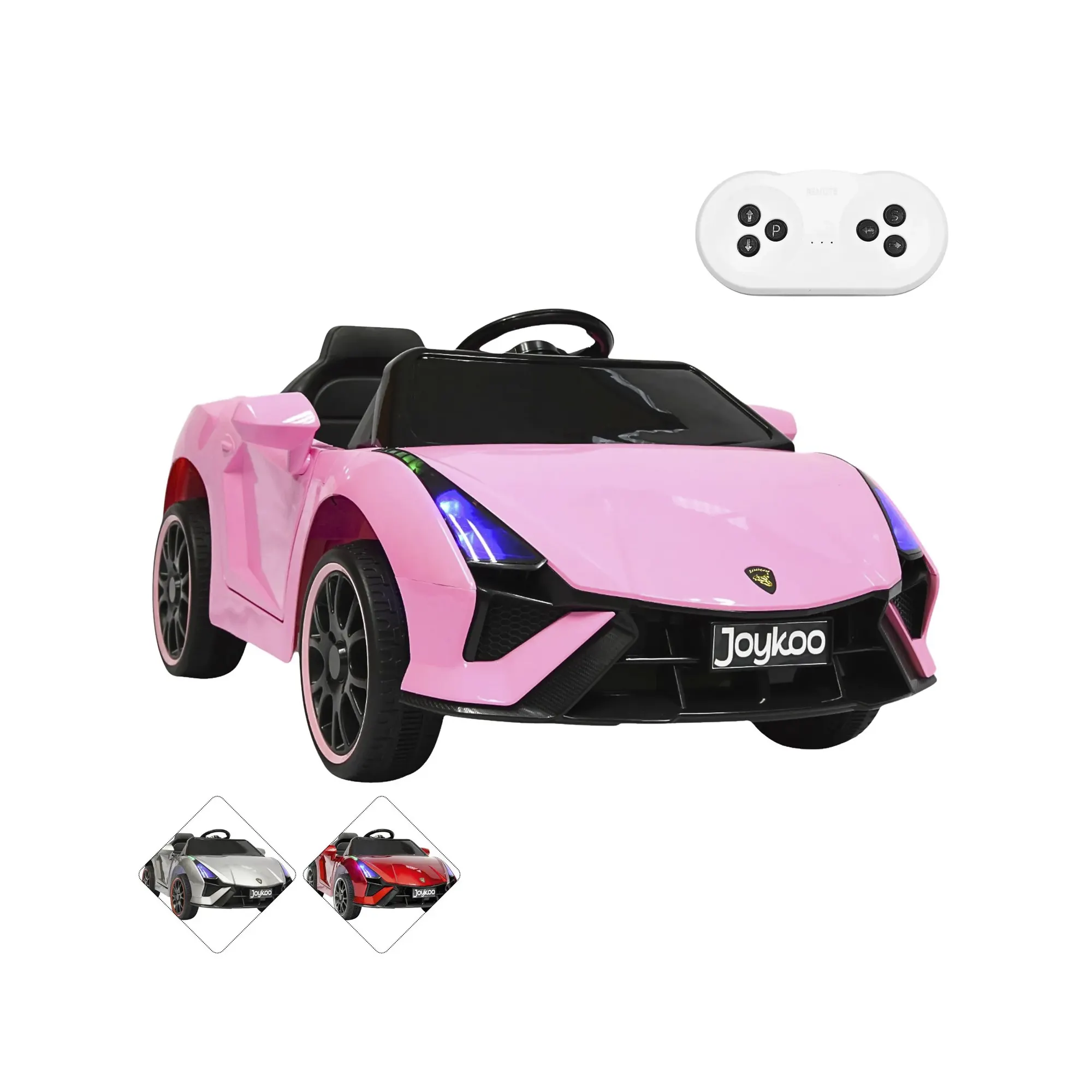 Montable Eléctrico Joykoo Deportivo Remoto Infantil CM-3156 Rosa