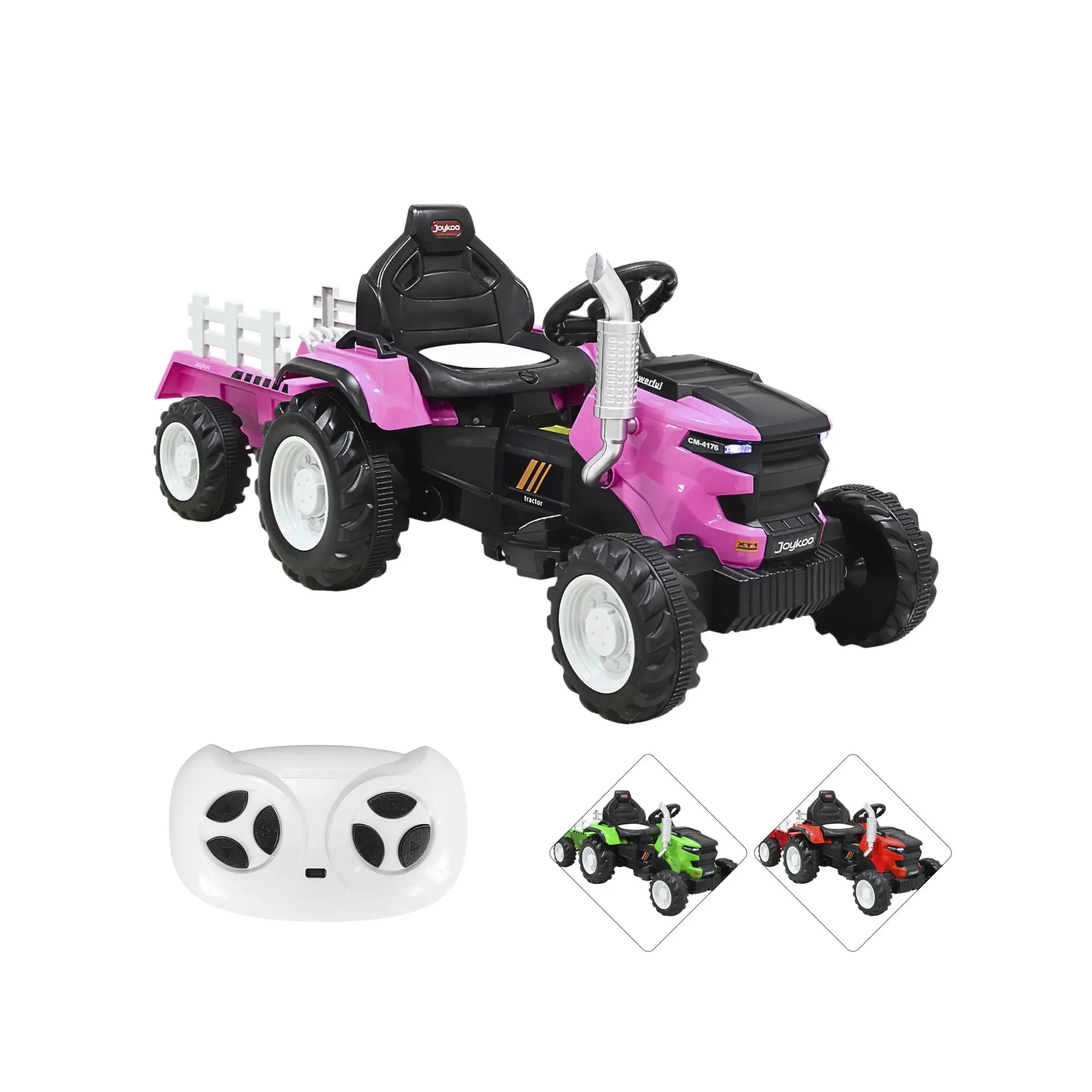 Montable Eléctrico Joykoo Granja Remoto Infantil CM-4176 Rosa