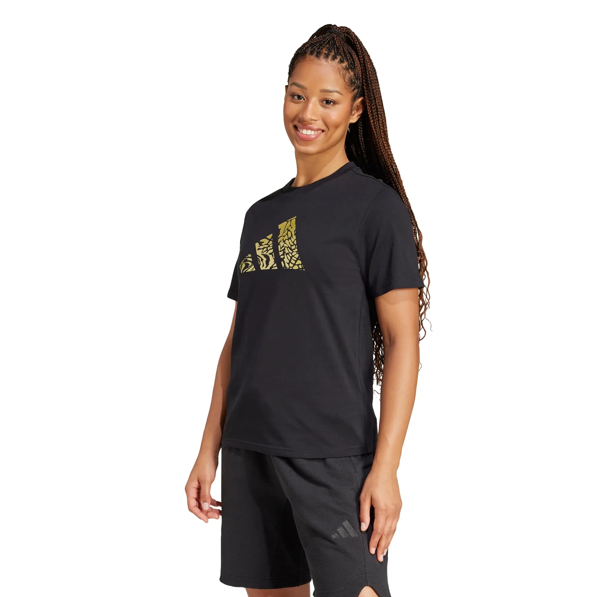 Playera adidas Casual Tech Metallic Graphic Mujer JJ4059